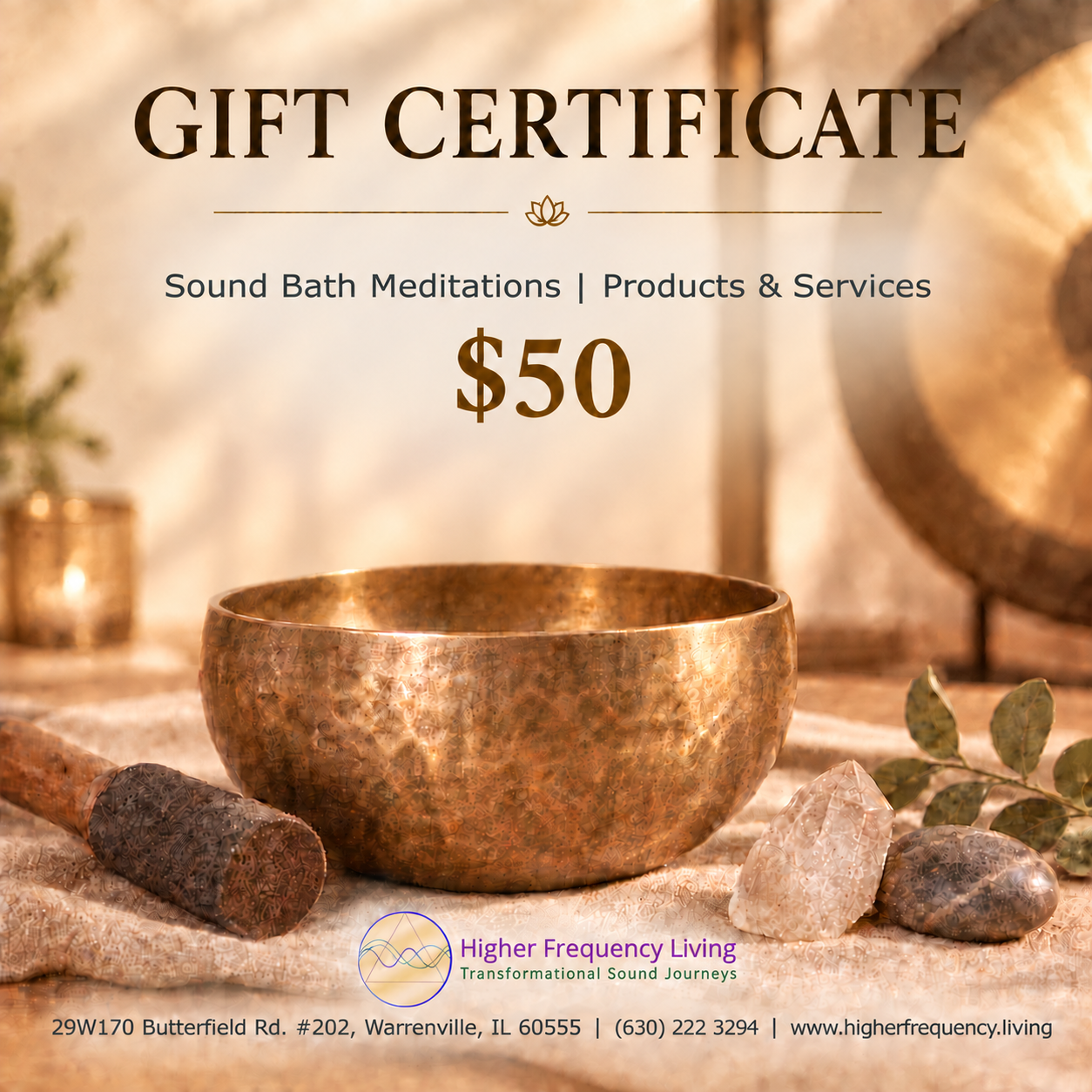 Higher Frequency Living gift certificate for $50..png