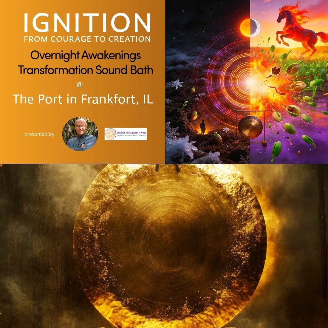 Ignition: From Courage to Creation | The Spring Equinox Overnight Awakenings Sound Bath Journey at the Portiuncula Centre for Prayer in Frankfort, IL