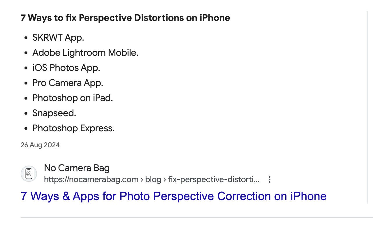 Für featured Snippets wird oft gar keine Meta-Description angezeigt.