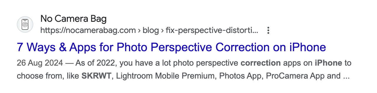 Variante 1 einer von Google geänderten Meta-Description