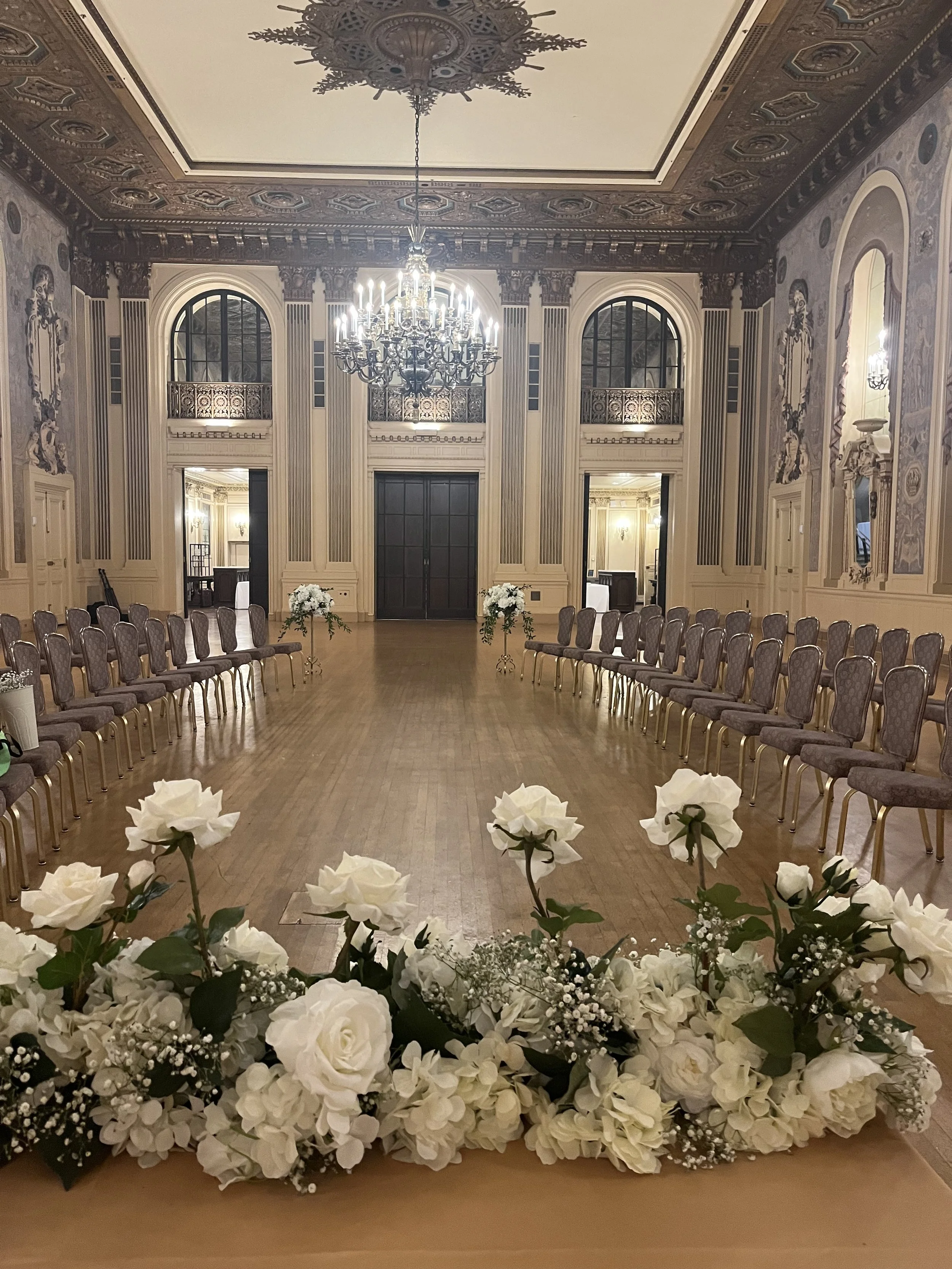 A photo of an empty ceremony room