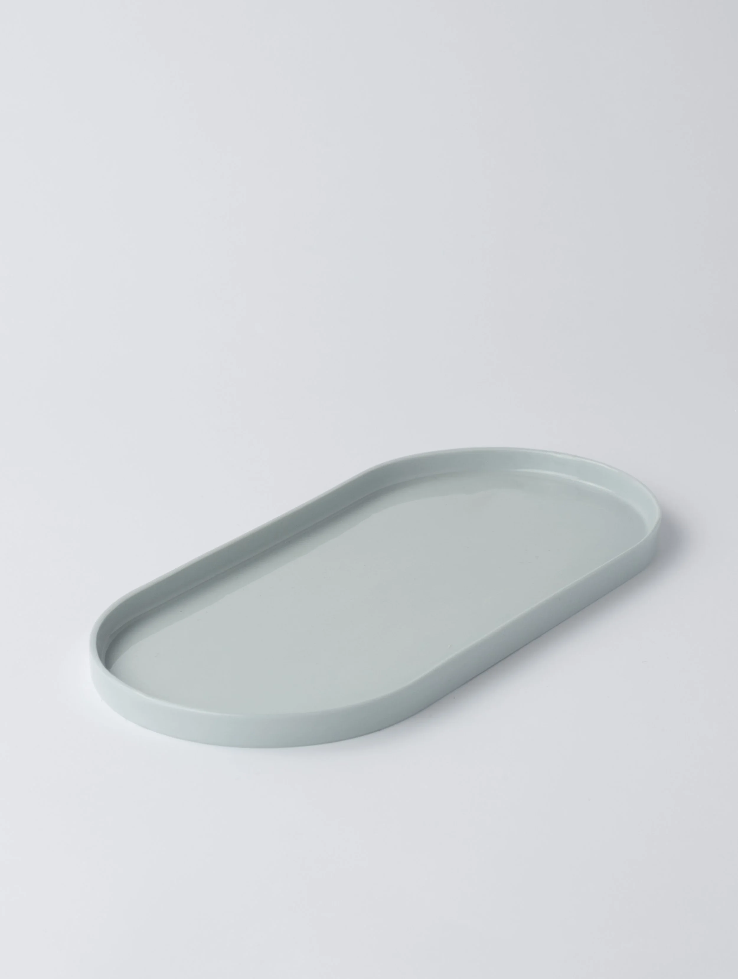 Plateau en porcelaine - Gris Perle