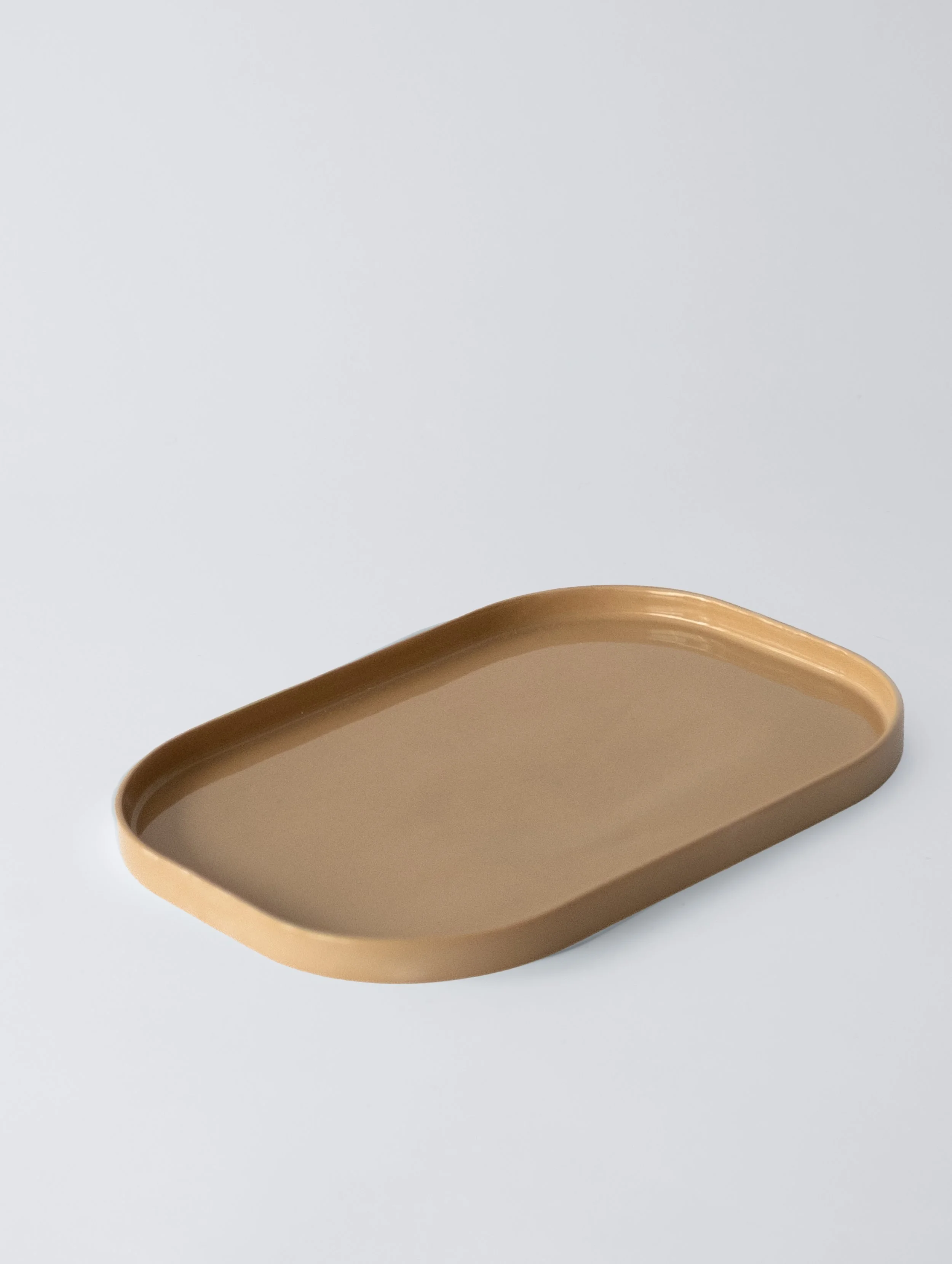 Plateau en porcelaine - Caramel