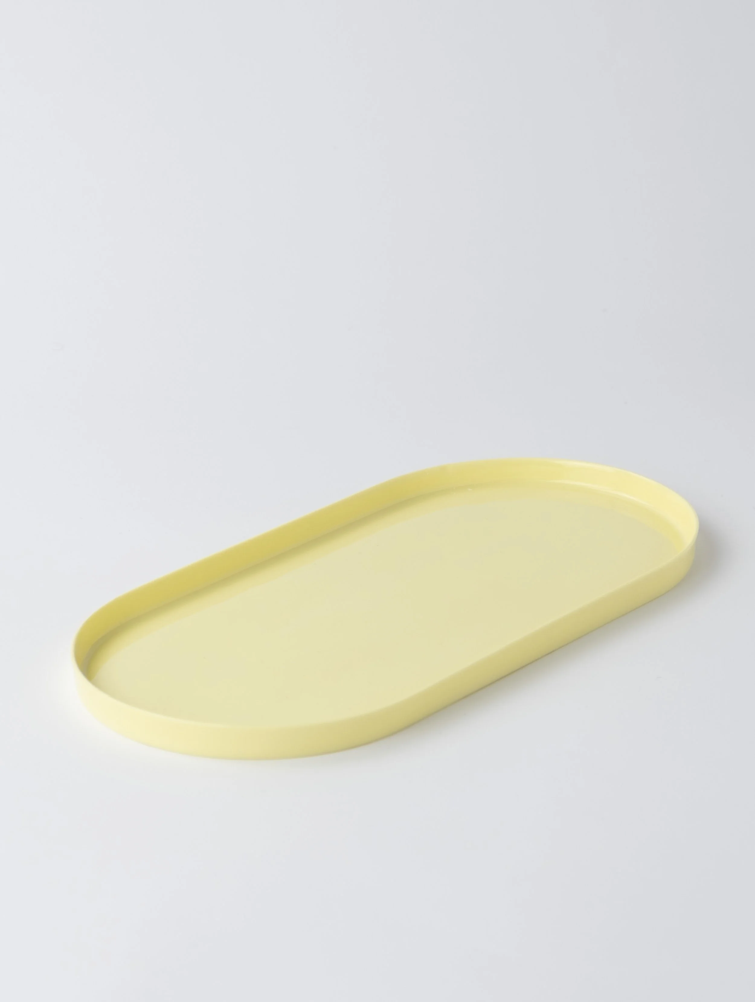 Plateau en porcelaine - Jaune