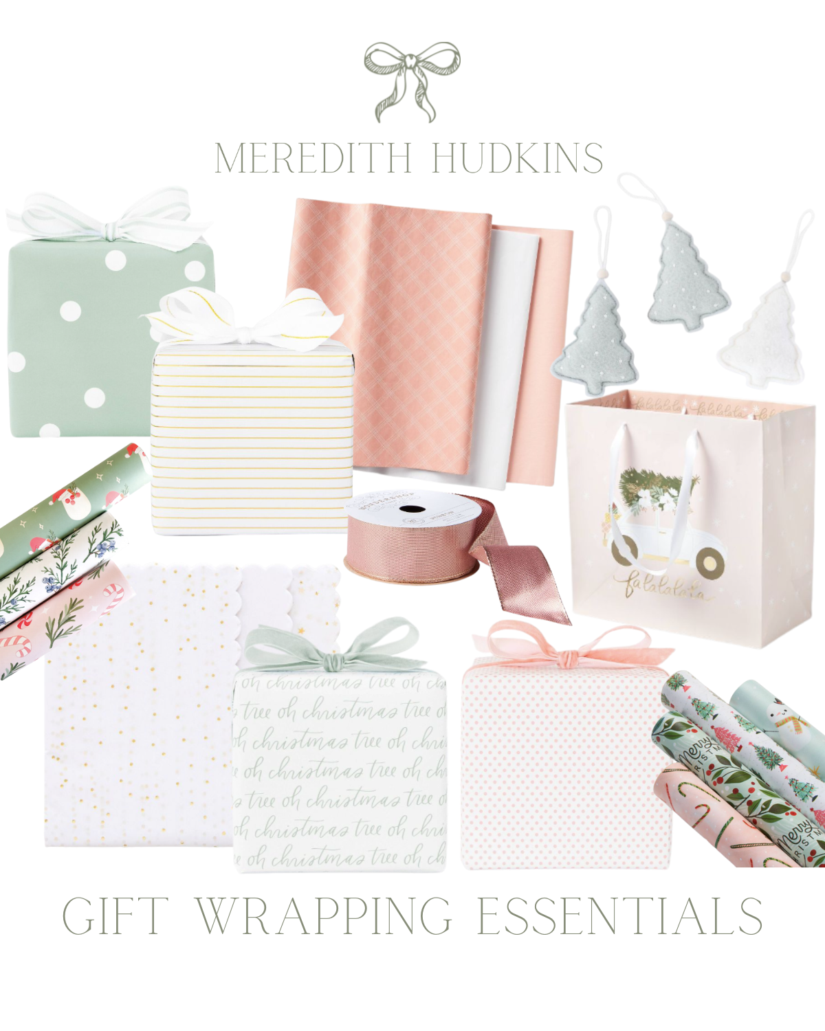 Pink Christmas Wrapping Paper