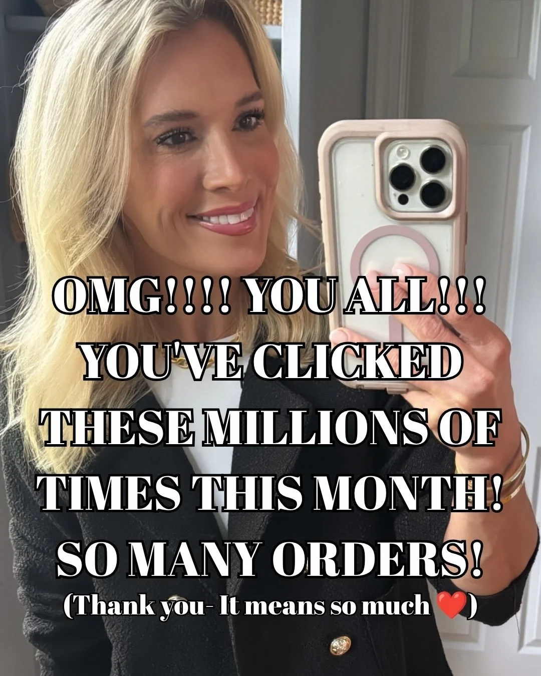 Comment YES PLEASE and I&rsquo;ll DM you the details! If you don&rsquo;t get the DM, everything is linked in my profile.

OMG!!!! YOU ALL!!! 🤯

You&rsquo;ve clicked these products MILLIONS of times this month and the number of orders is WILD. 

Than