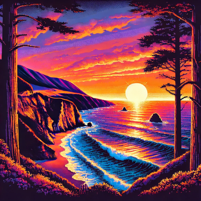 Big Sur in Pixel Art: Capturing Nature's Majesty in a Digital World