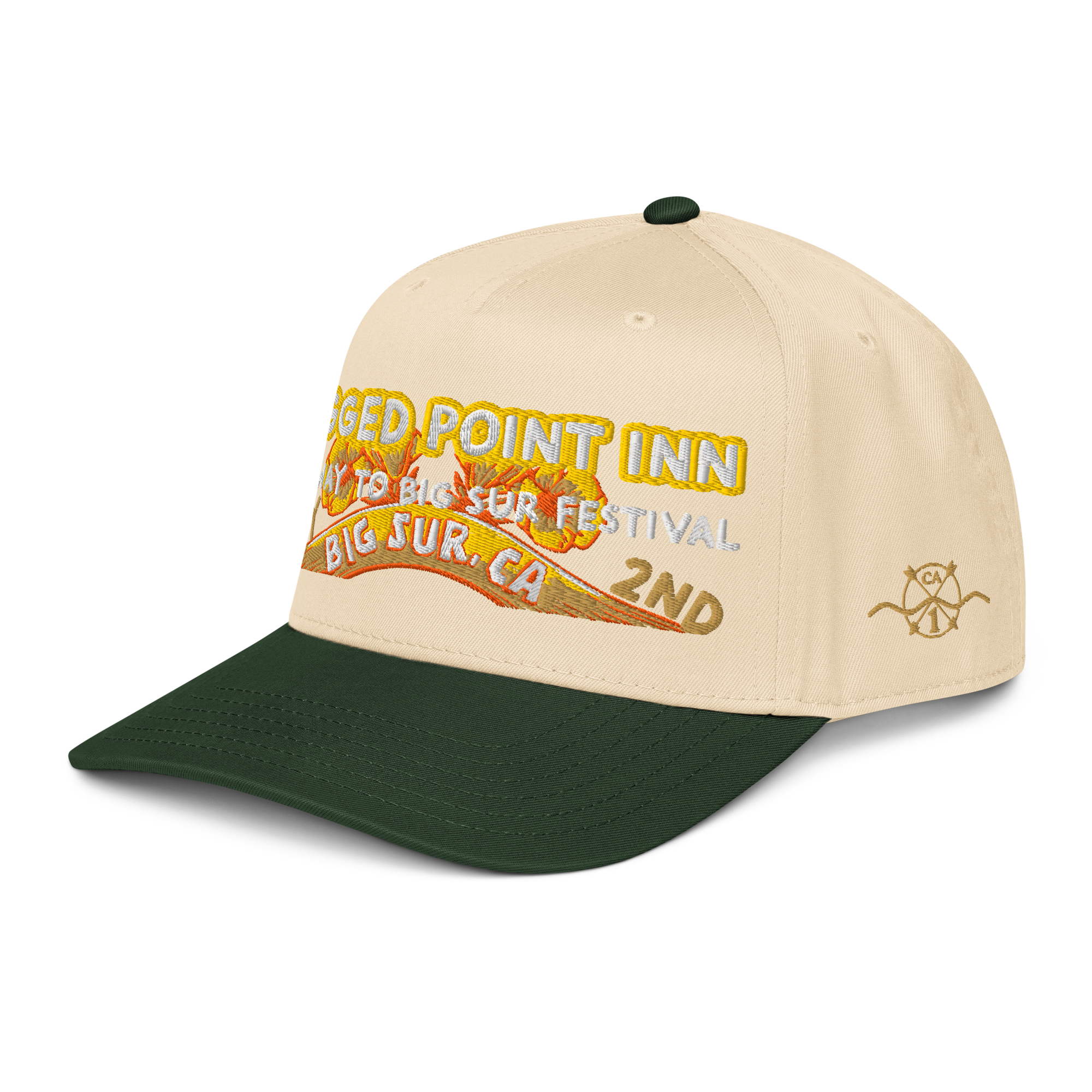 5-panel-mid-profile-baseball-cap-dark-green-natural-left-front-6986500095b2e.png
