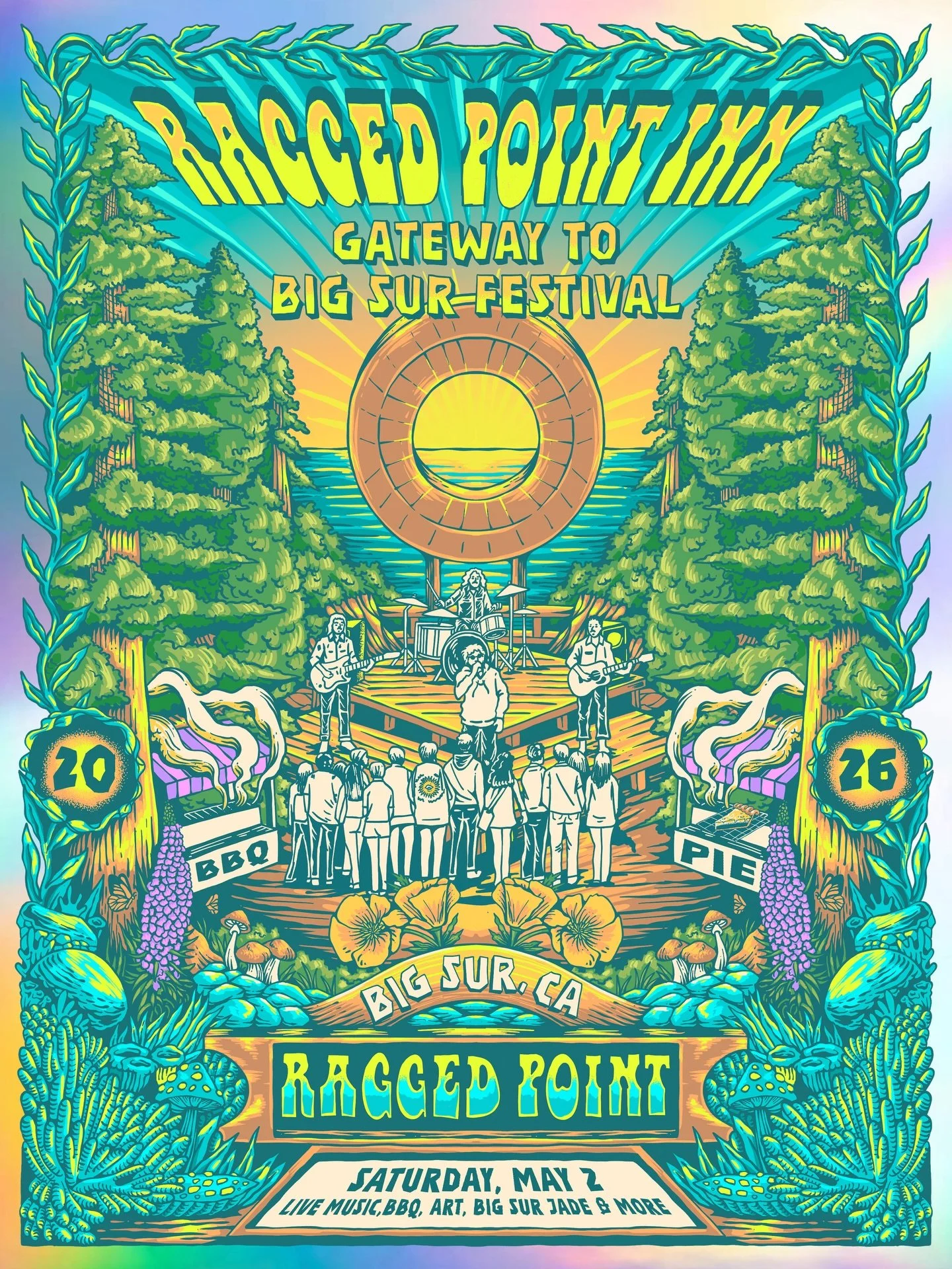 Ragged Point Inn Gateway to Big Sur Festival 🌊

@raggedpointinn 

Saturday May 2nd 2026 10am-5pm

Artwork by @sajaklamo 

Live music from @michaelmichaelmotorcycleband @wolfmanblues and more! 🎸

Tons of local vendors including:

@solshinesilver 
@j
