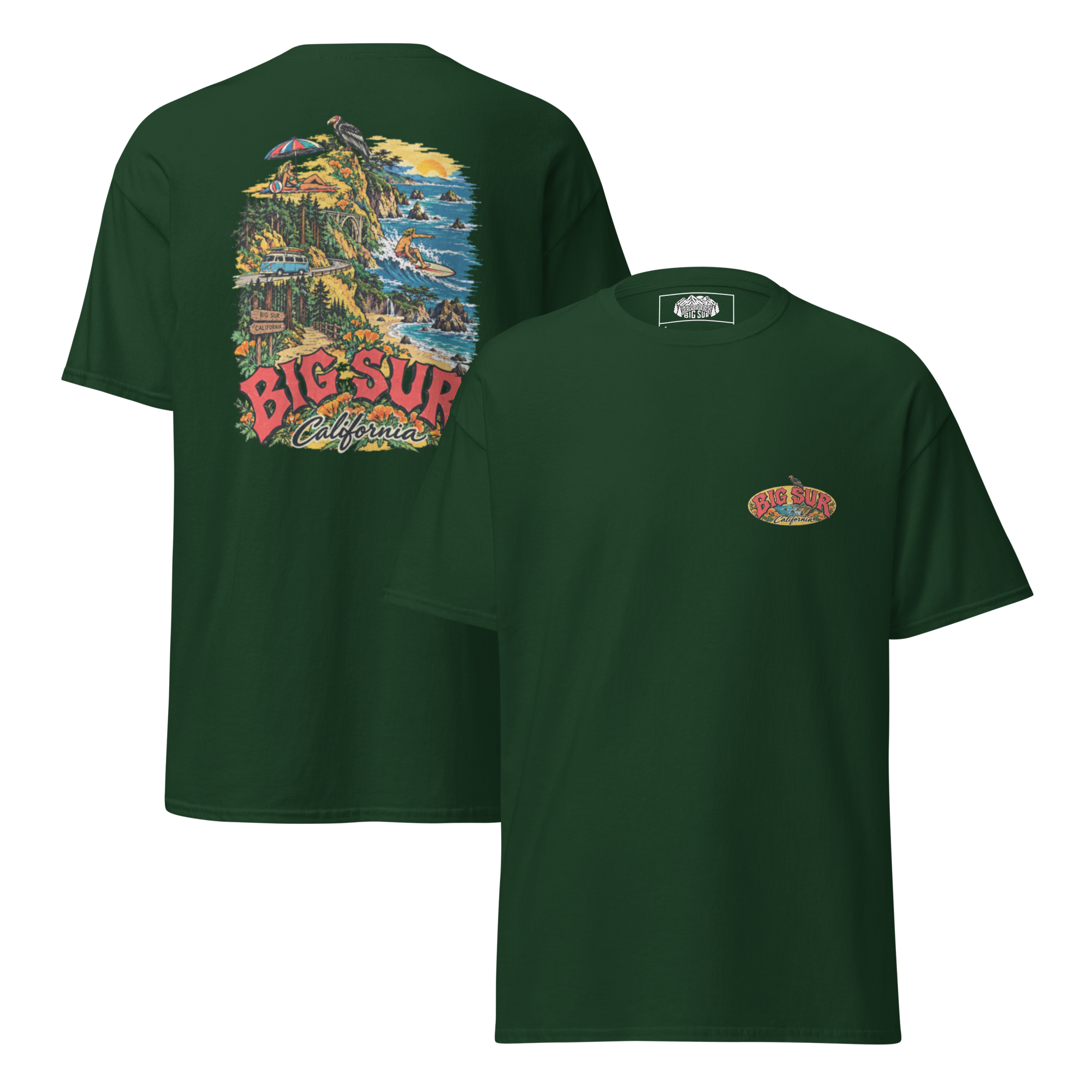 unisex-classic-tee-forest-green-front-and-back-6ae221ebb2575.png