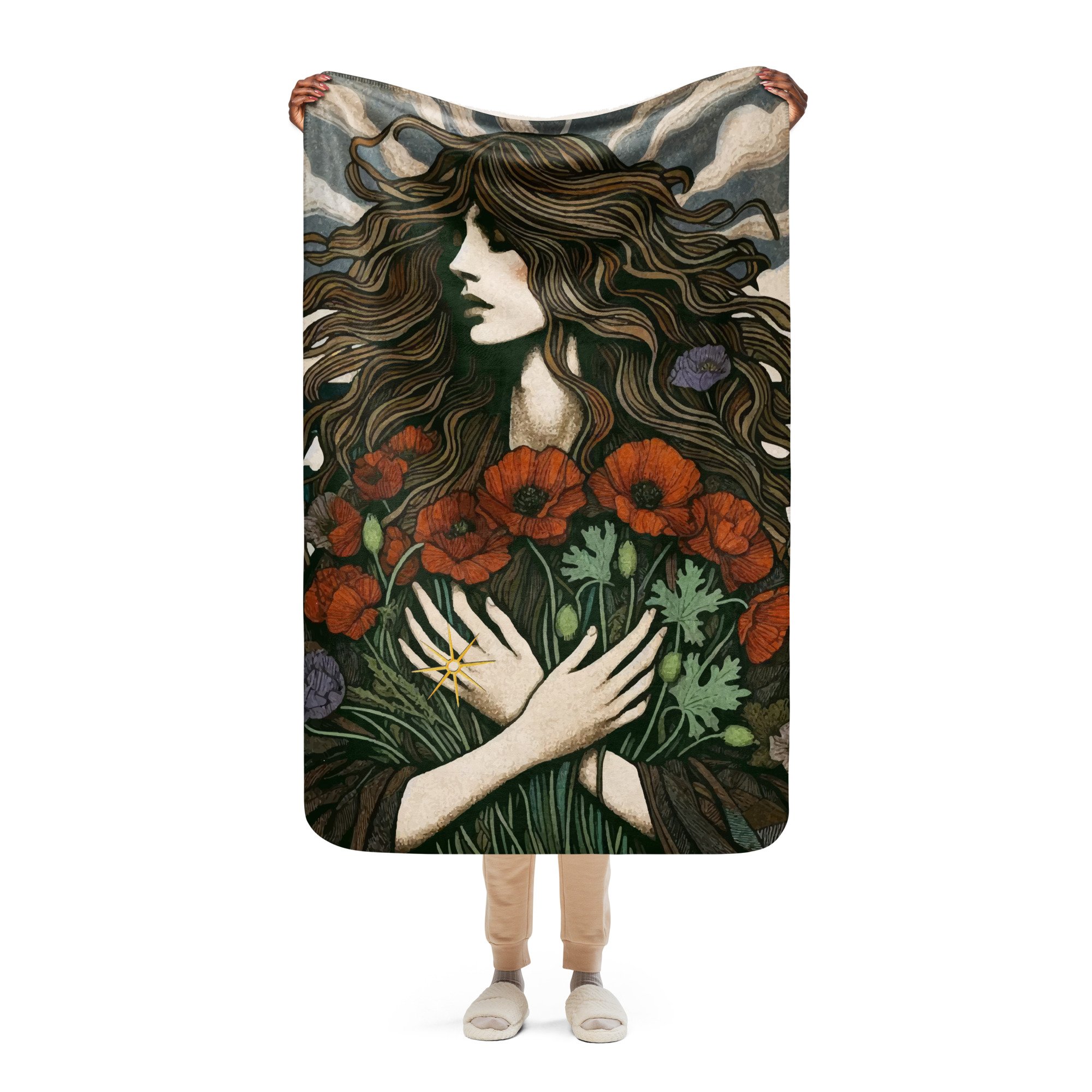 Unfold Into You Sherpa Blanket