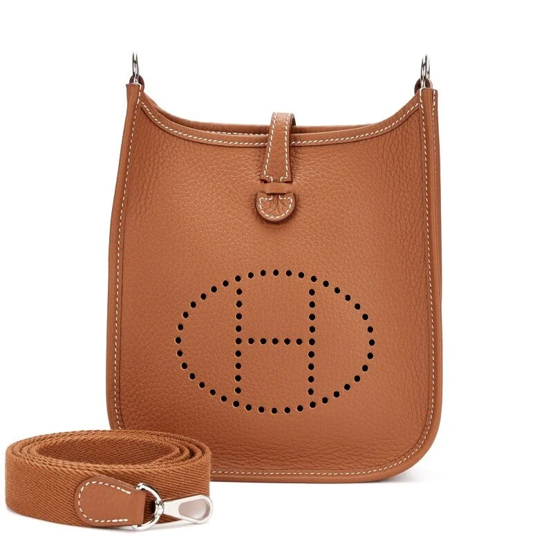 Get Hermes Raffle Tickets for $50.00 each and a chance to win a Gold Hermes Evelyne 15 (Mini) in Taurillon Clemence Leather Palladium Hardware