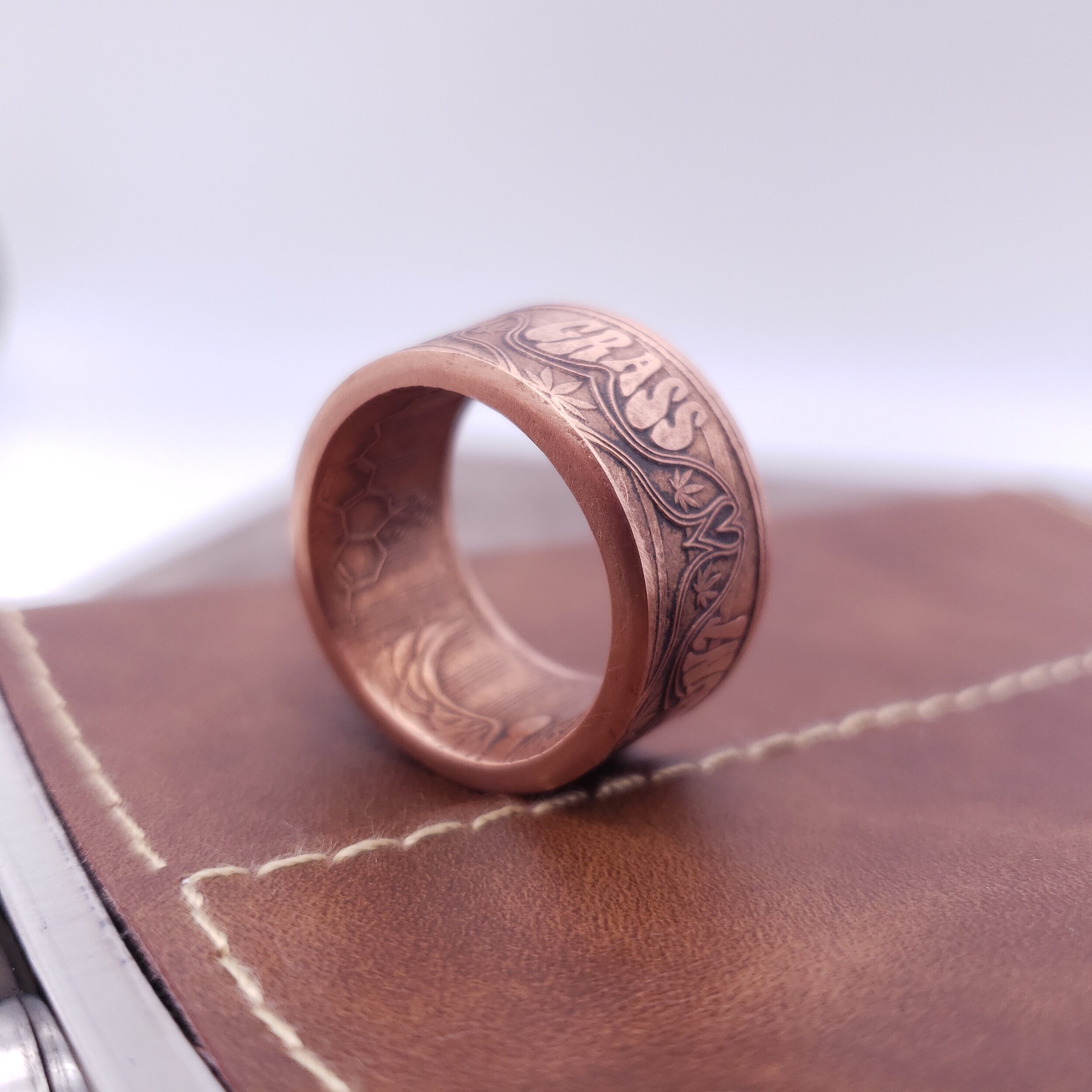 "Good Vibes" Pure Copper Coin Ring