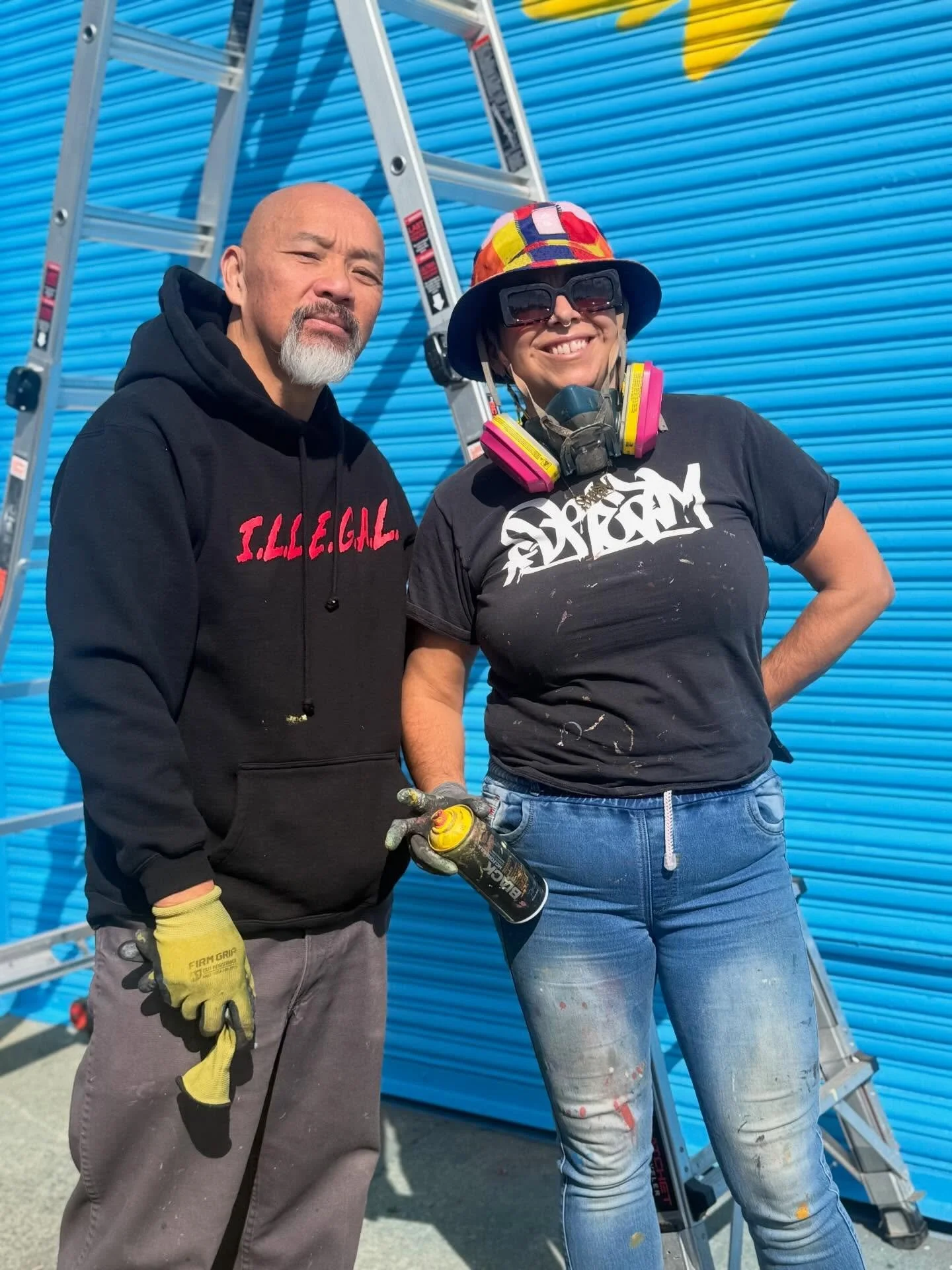 Thanks for all of the help over the years
@dj_agana @vogue_tdk 
.
These two always putting pain&rsquo;t where it ain&rsquo;t!🤜💰🤛
.
#333arts #oaklandart @keepoaklandbeautiful