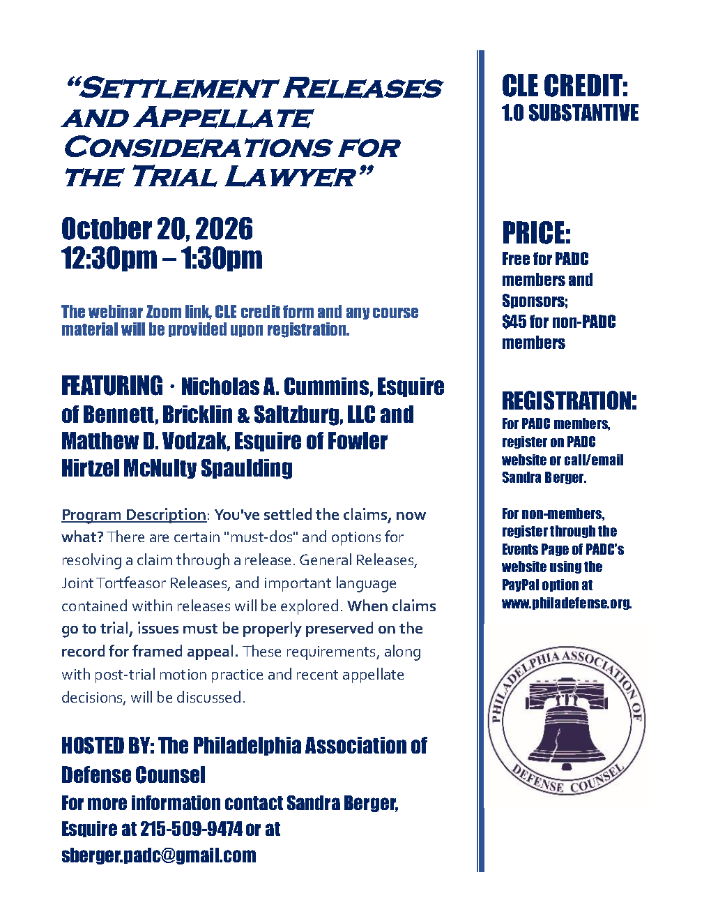 BBS Member Nicholas Cummins Presenting at Upcoming PADC Webinar