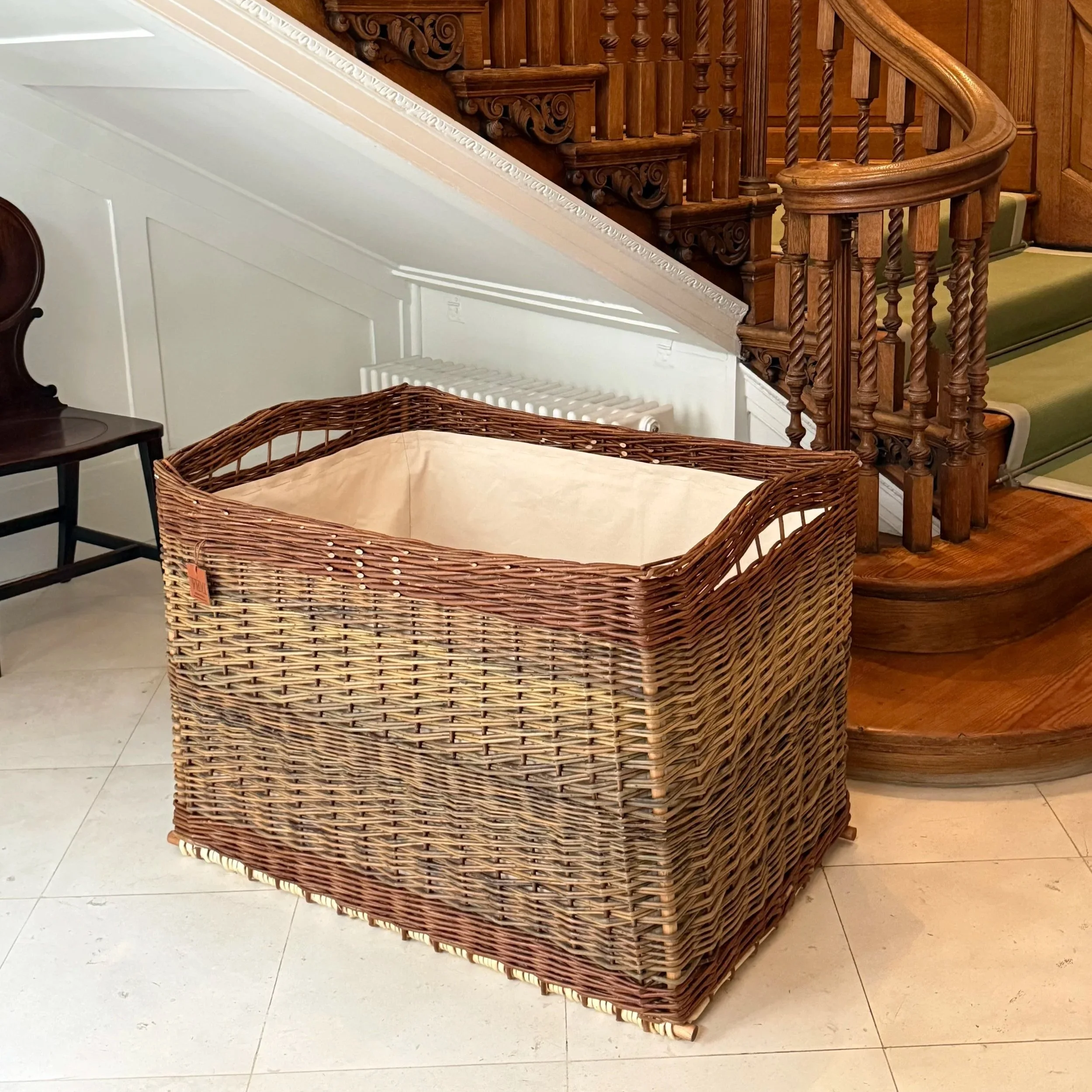 Large Lined Log Basket