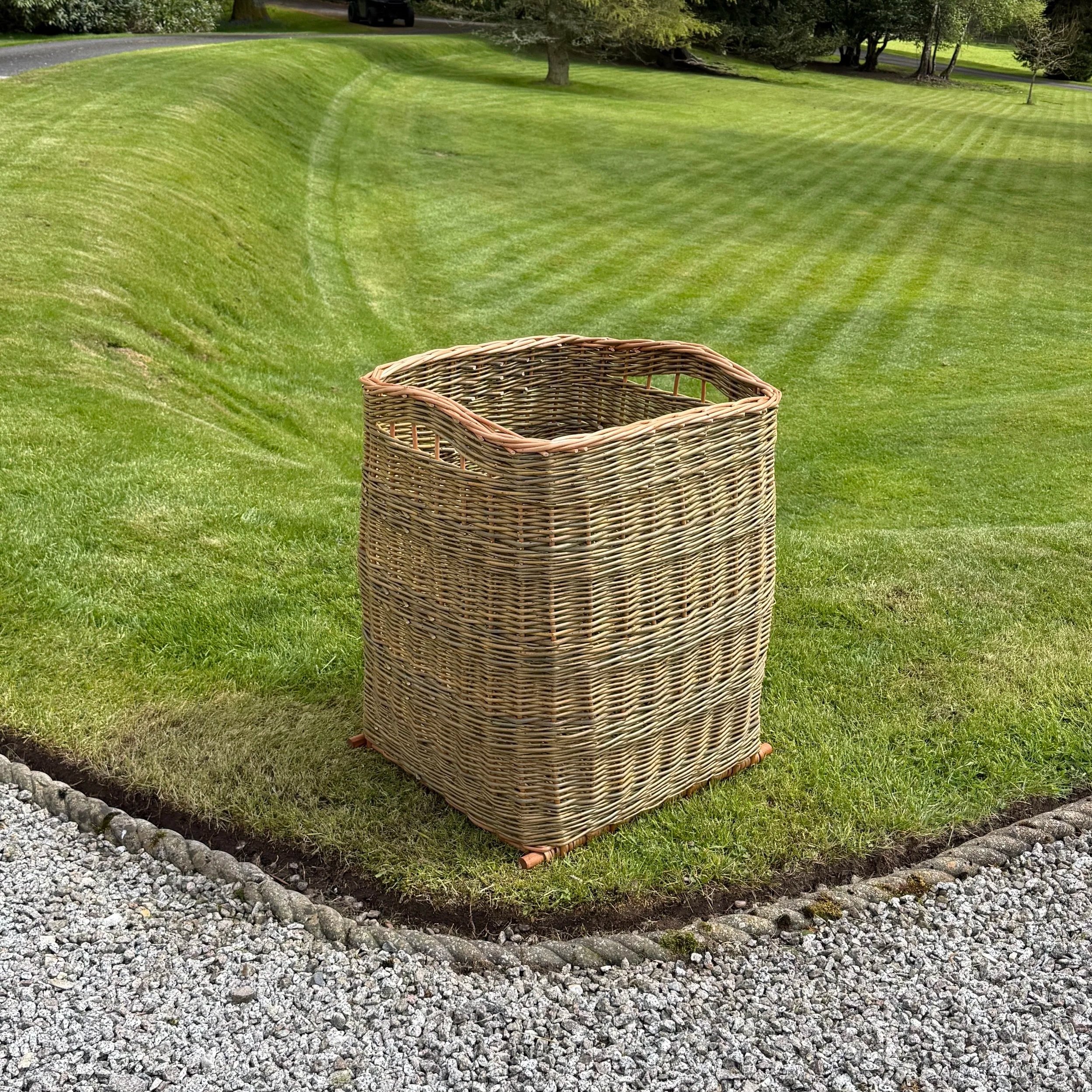 Rustic Log Basket