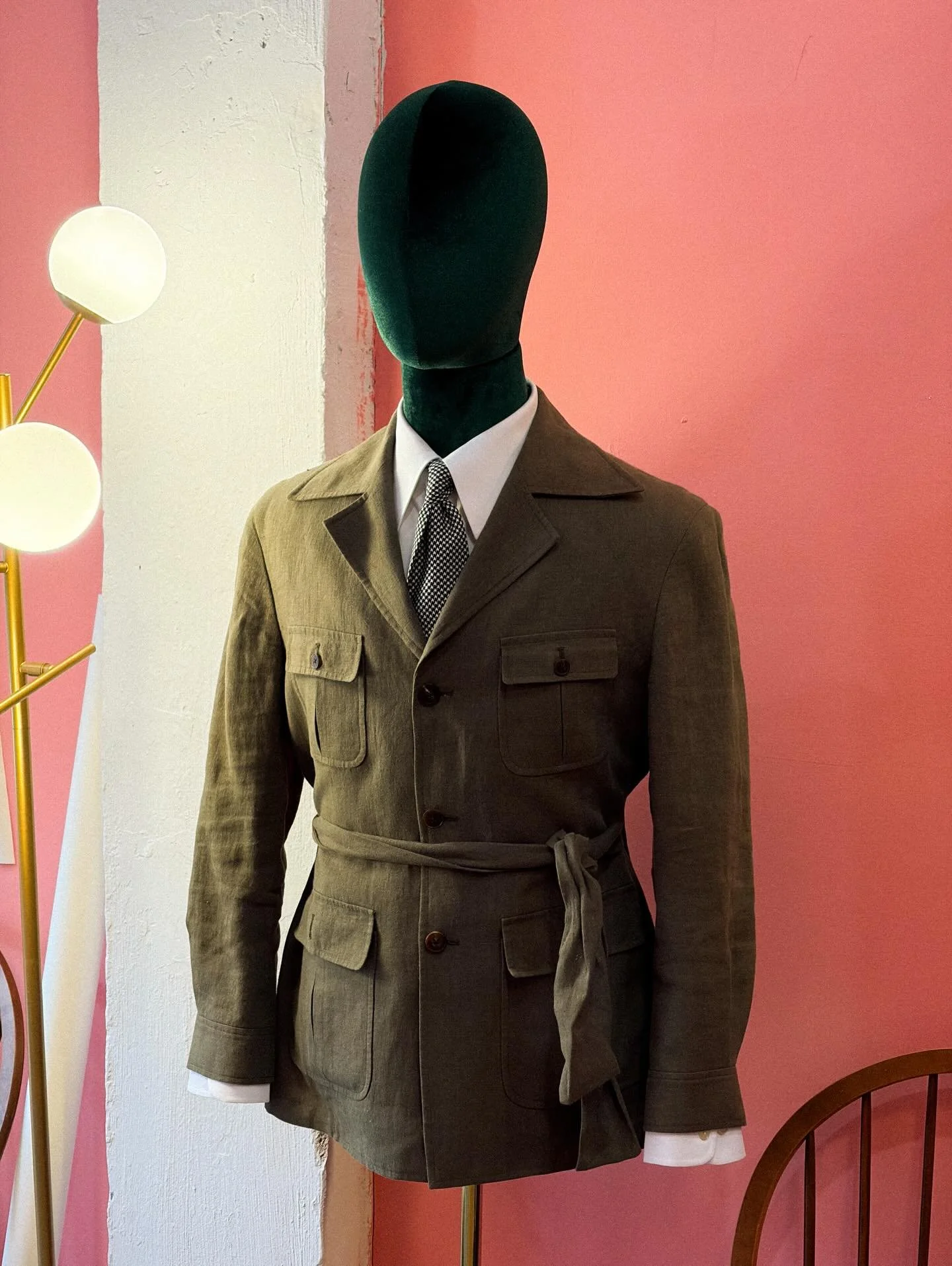 Safari Jacket, pretty sick. Great for spring which is coming up so might want to contact us for an appointment or you&rsquo;ll be stuck with whatever slop the other ready to wear people shit out. 

#madetomeasure #bespoke #menswear #womenswear #style