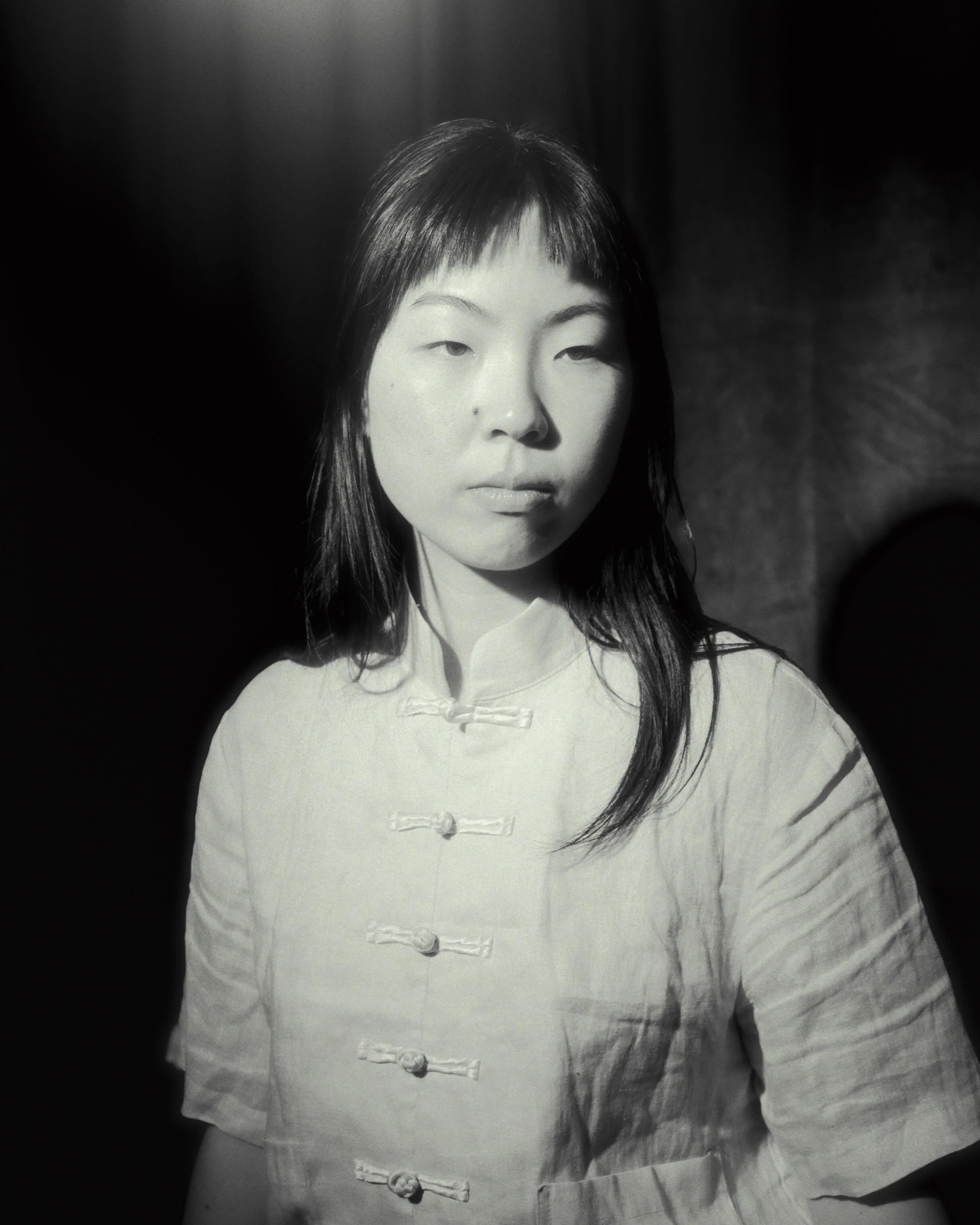 @magggdo in our &ldquo;Mommy&rsquo;s Little Emperor&rdquo; tang shirt  from On The Silver Screen! Check out the full look book on our website! 

#womenswear #menswear #bespoke #madetomeasure #style