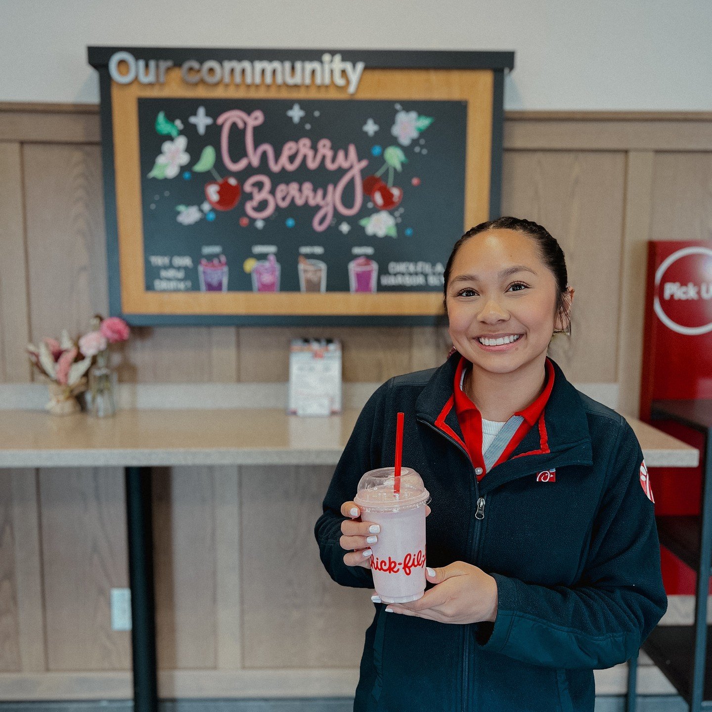 We have some BERRY exciting news 🍒 Try our new cherry berry beverage line-up to refresh your day. Cherry Berry is a combination of cherry, blueberry and cranberry flavors mixed with iced tea, lemonade and/or frosted. Which one are you going to try f