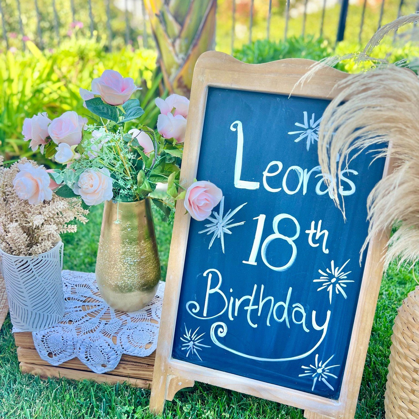Rose filled backyard grassy view for a sweet celebration!

#backyardbirthdayparty #backyardgarden 
#backyardpicnics #birthdayfun #birthdaydecor #birthdaydecorations