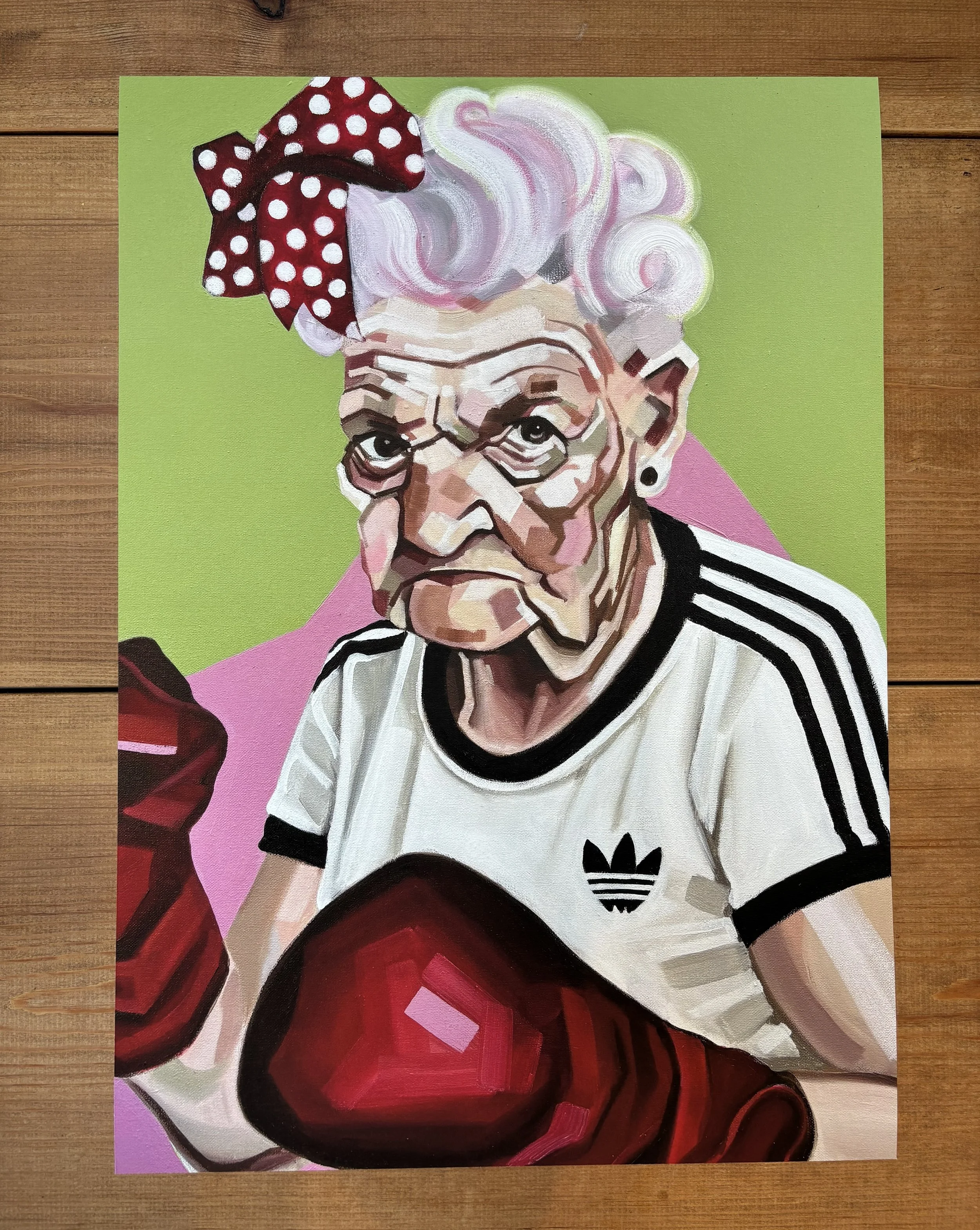 Boxing Granny print image 1.jpeg