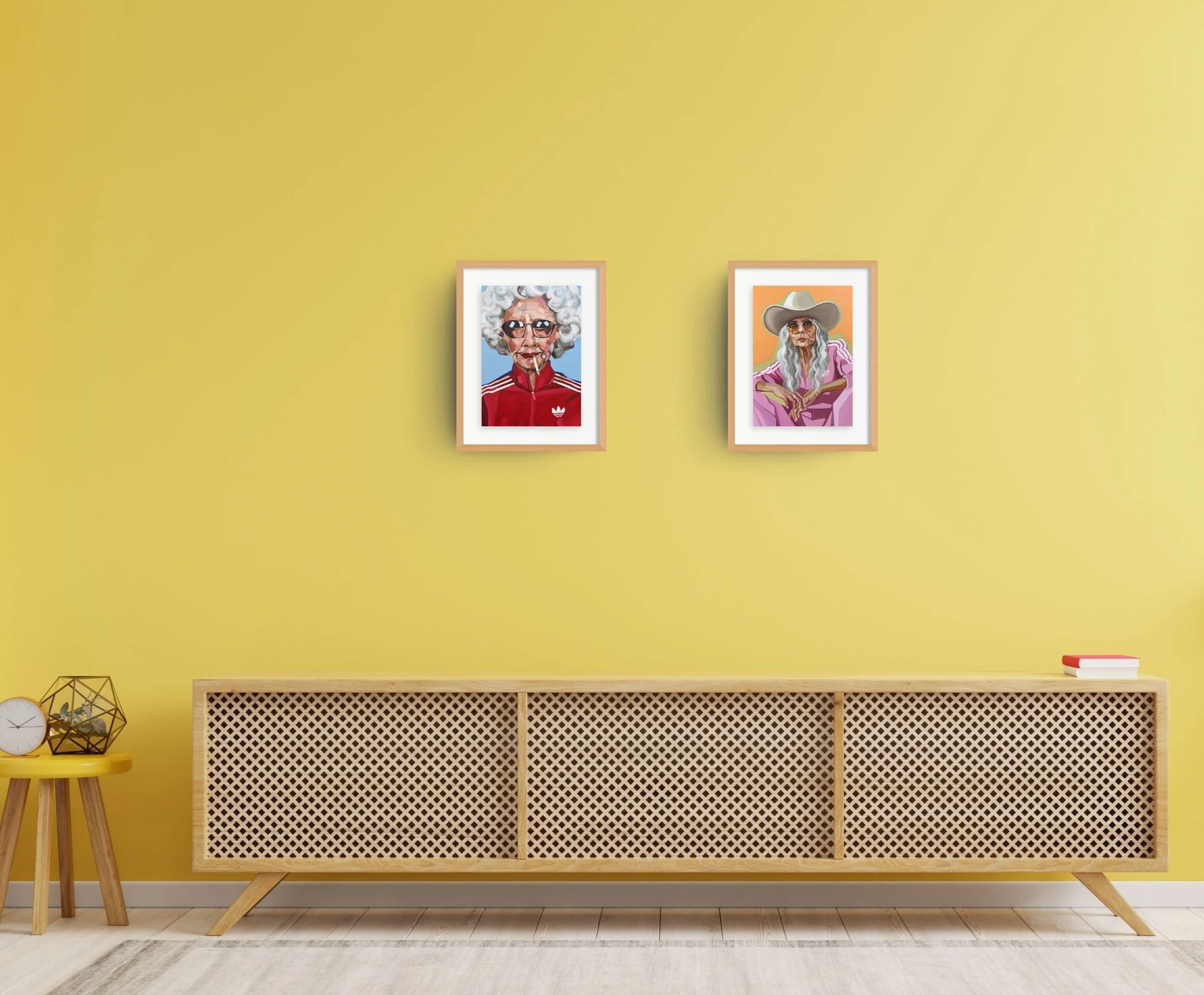 cowgirl & firebird with frames & mounts-full.jpg