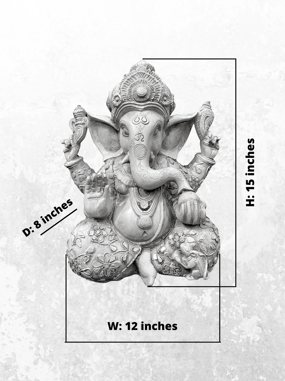 Eosnow Ganesha Elefanten-Gott-Statuen, solarbetrieben, indische  Ganesha-Idol-Figur für Auto-Armaturenbrett, Heimdekoration, Kunsthandwerk,  Gold
