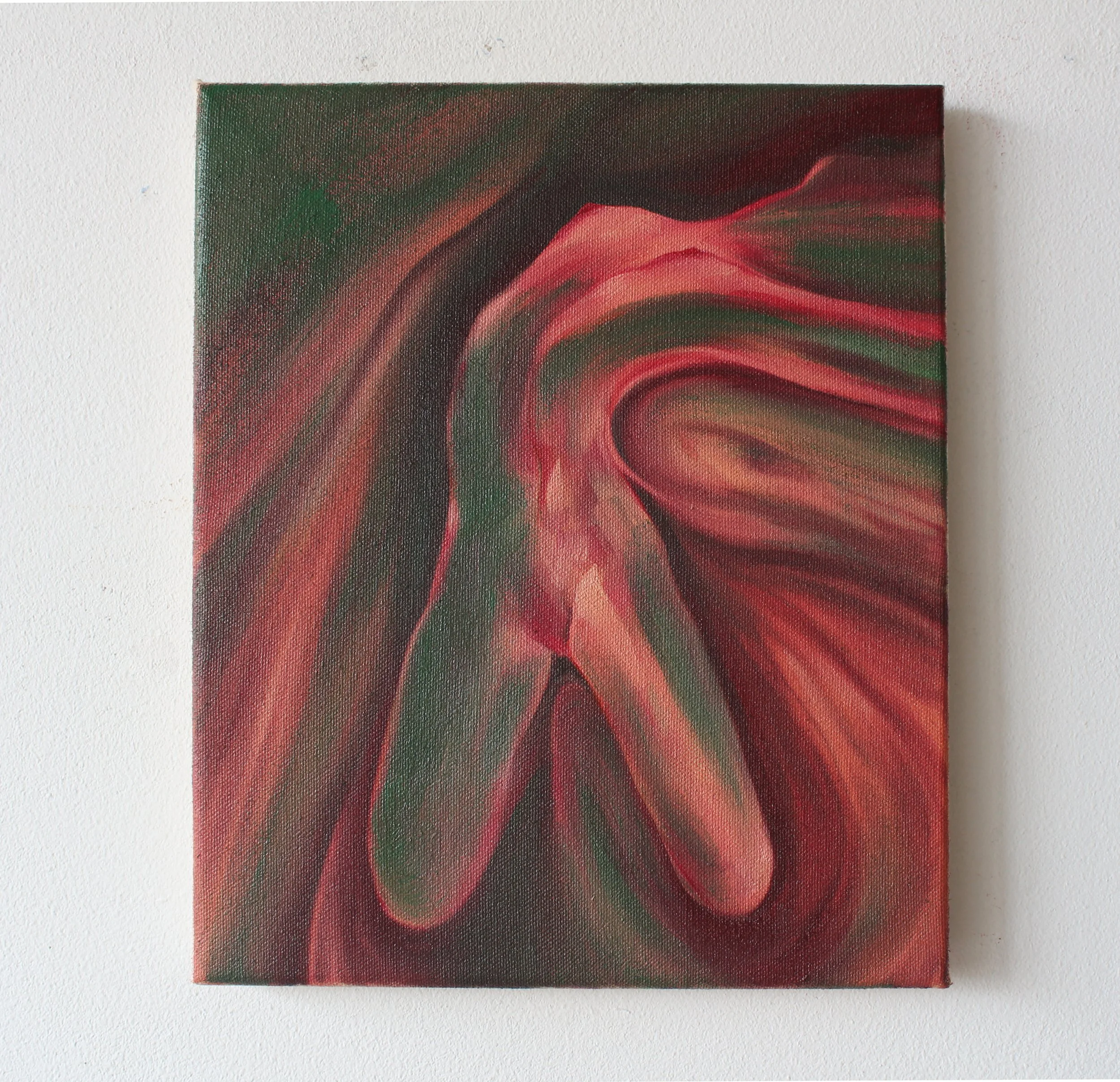 To Fall Like a Bird Falls Through the Air. Oil on canvas, 10x12'', 2023.