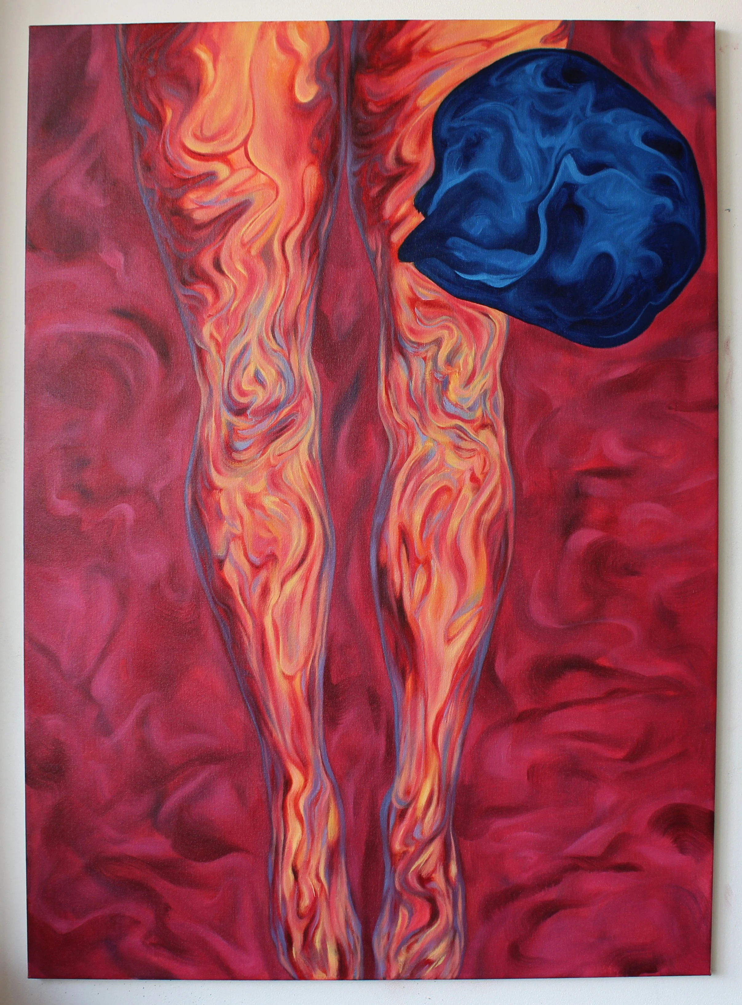 The Sensation and Ordeal. Oil on canvas, 127x91cm, 2024.