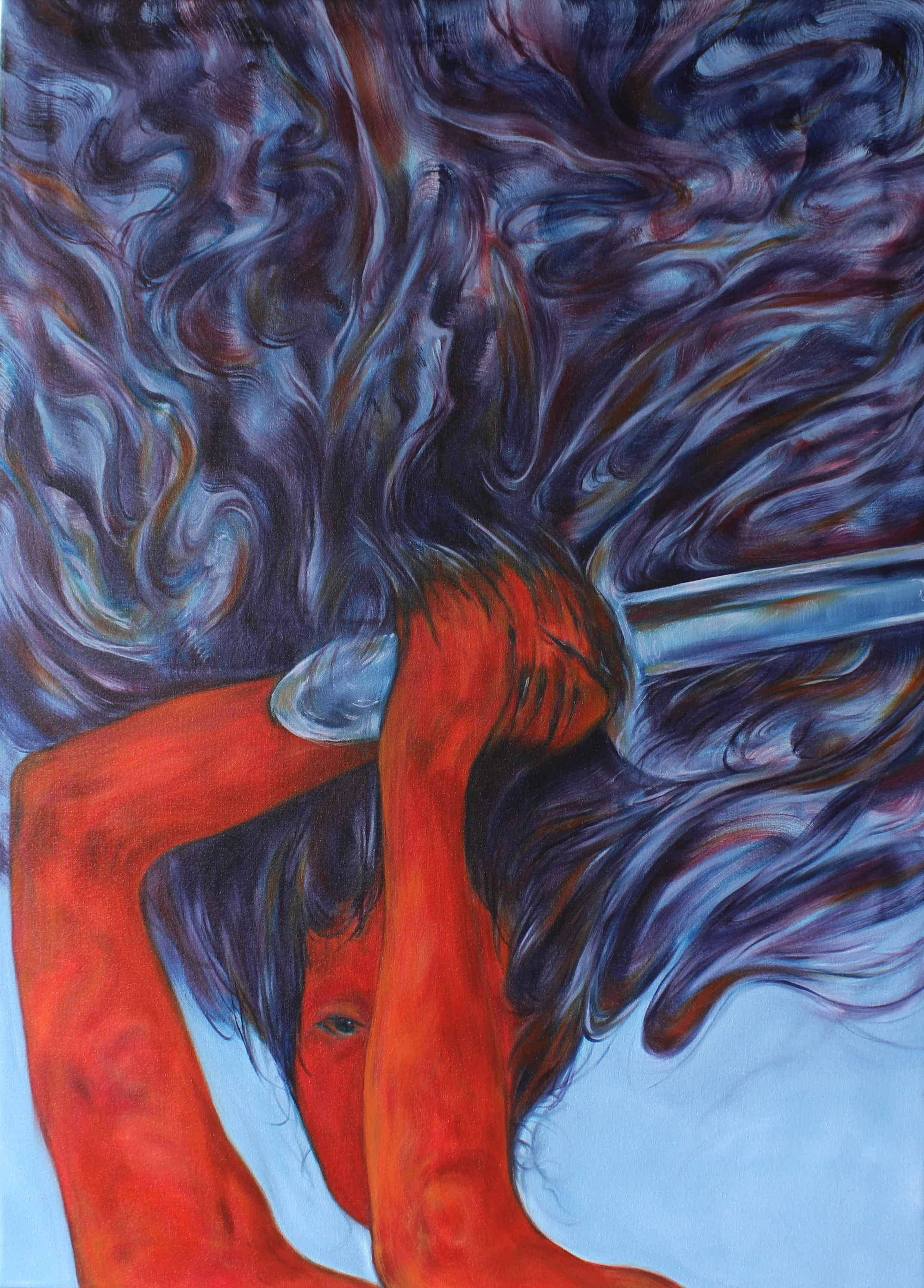 Led by a Comet. Oil on canvas, 127x91cm, 2024. In a private collection.