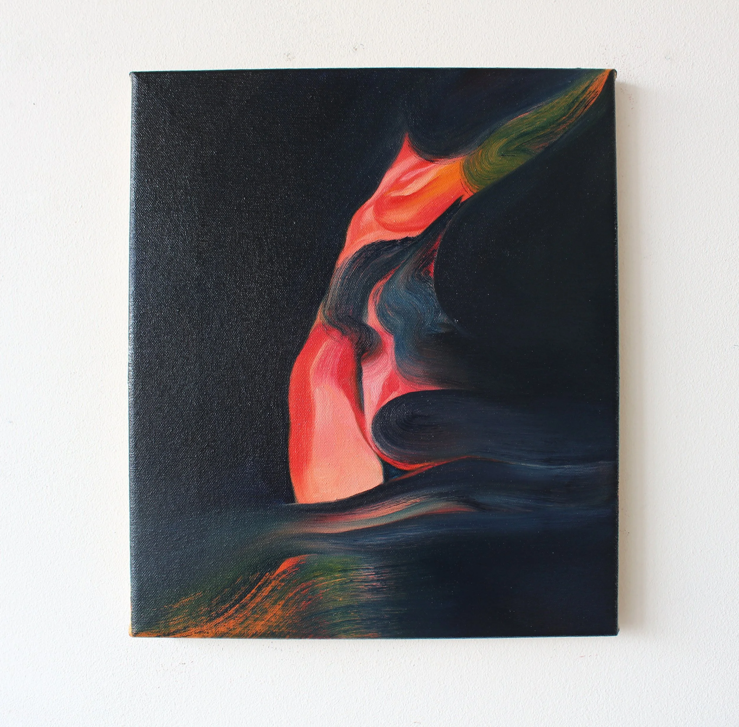 Keep the Bleeding Key. Oil on canvas, 40x30cm, 2023.