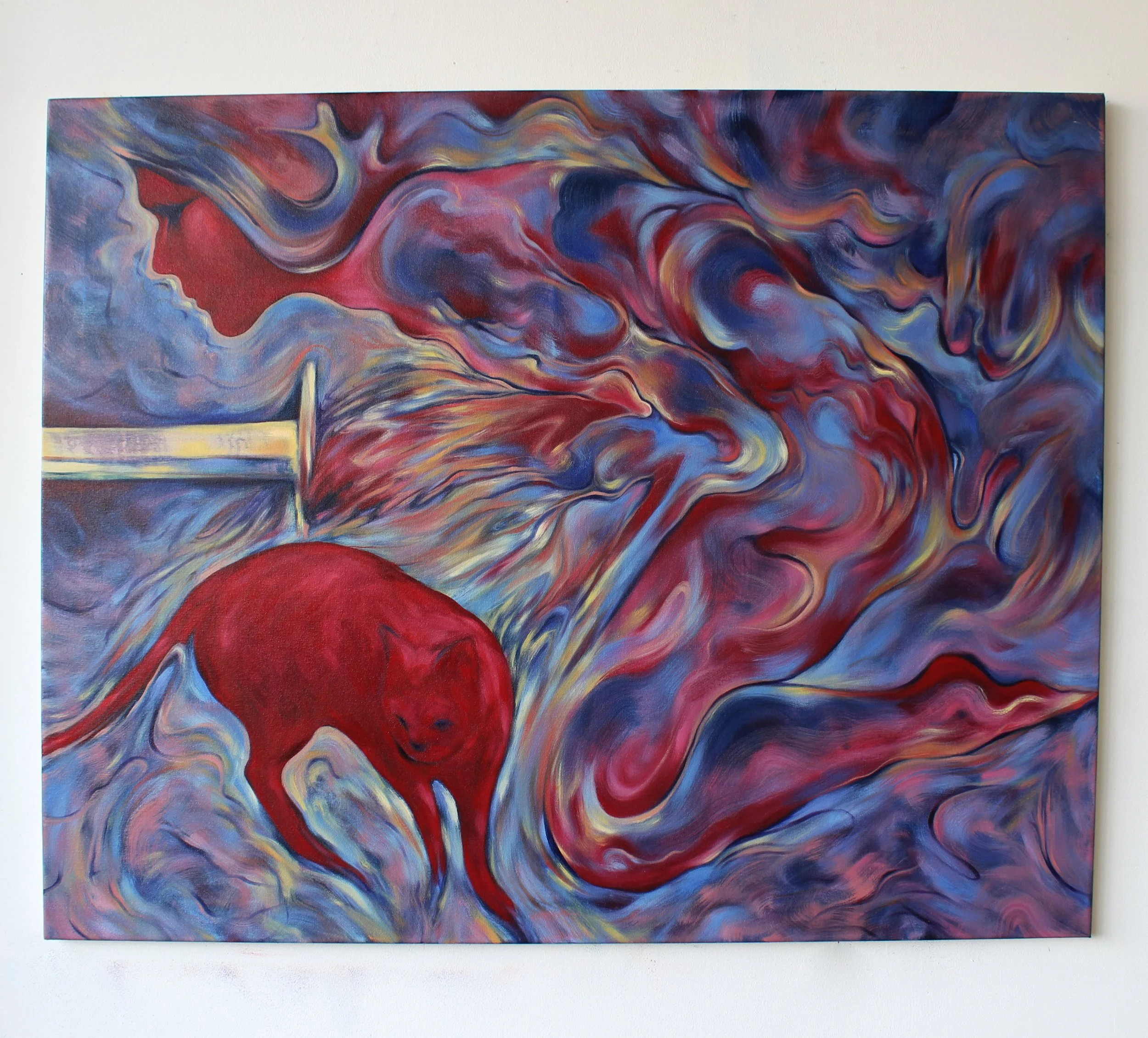 Protective Spell. Oil on canvas, 100x127cm, 2024. In a private collection.