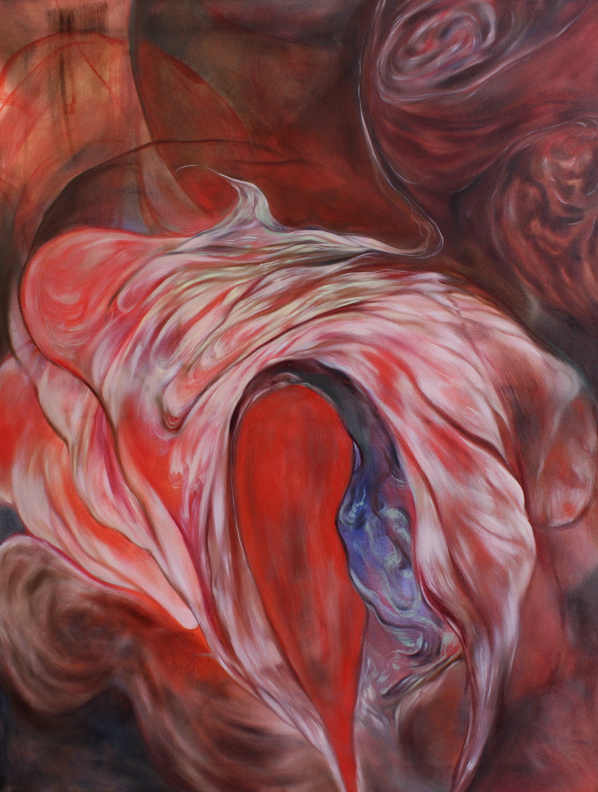 Muddy Dress and Matchsticks. Oil on canvas, 106x81cm, 2026.