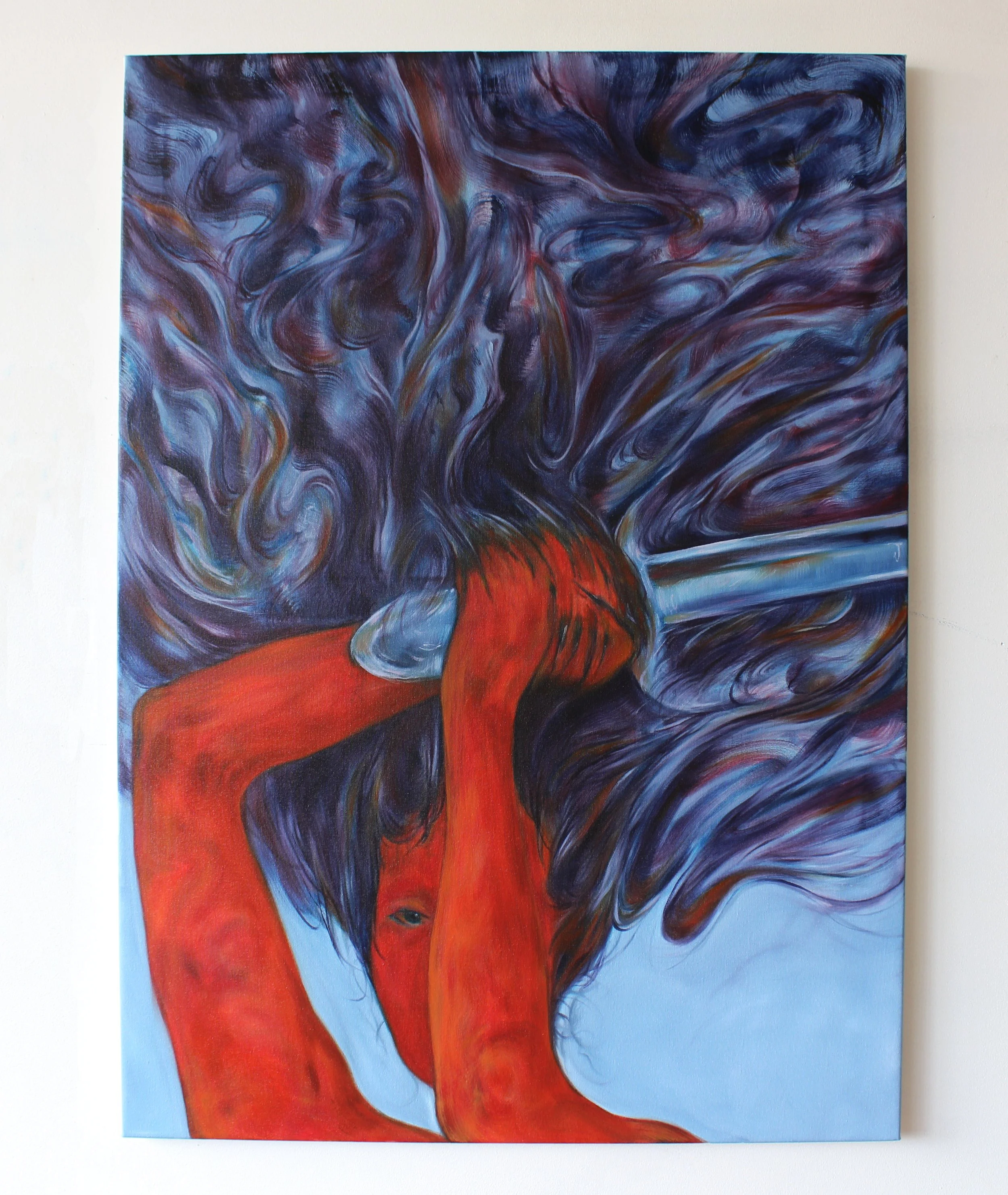 Led by a Comet. Oil on canvas, 127x91cm, 2024. In a private collection.