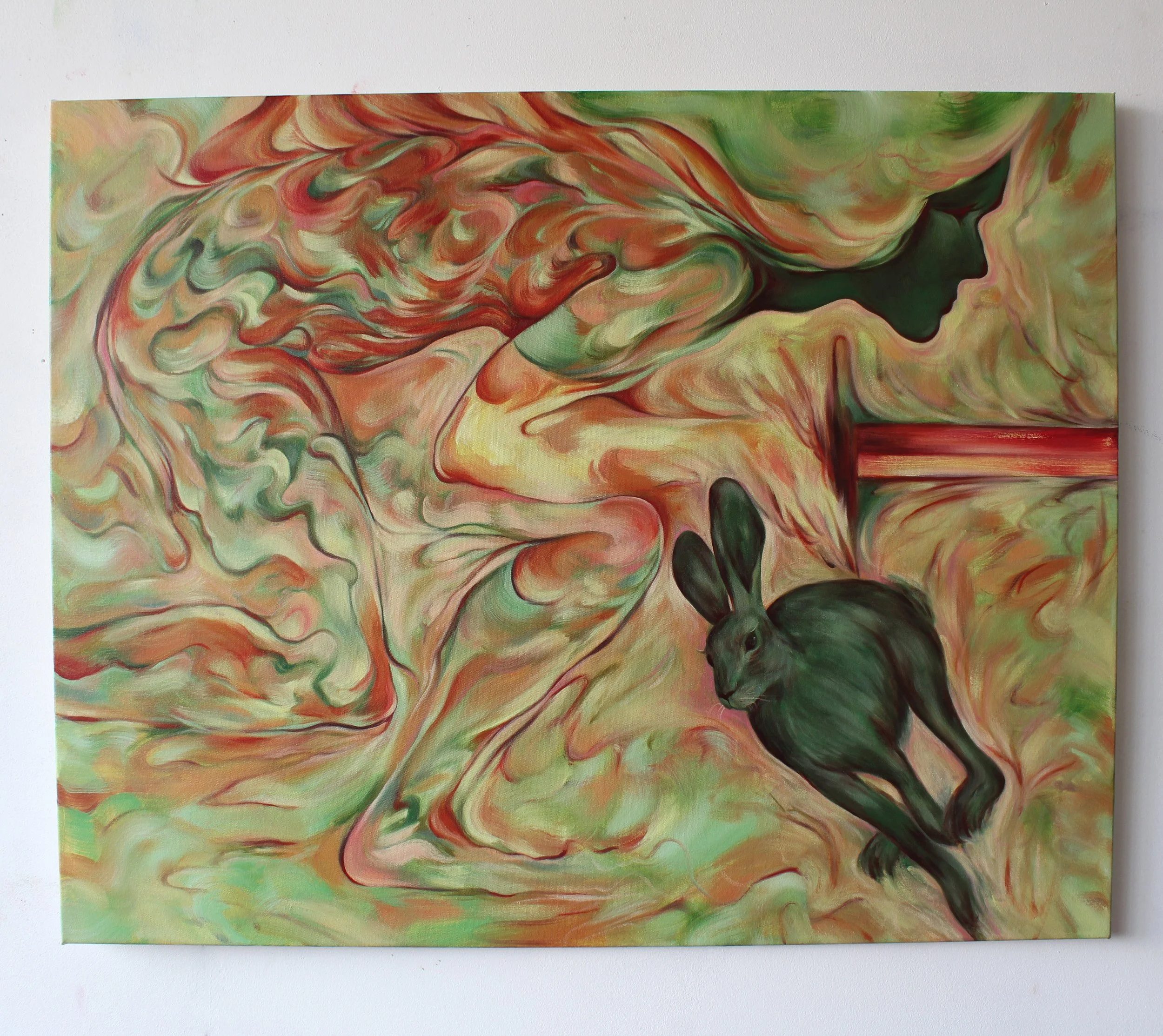 Protective Spell II. Oil on canvas, 100x127cm, 2024.