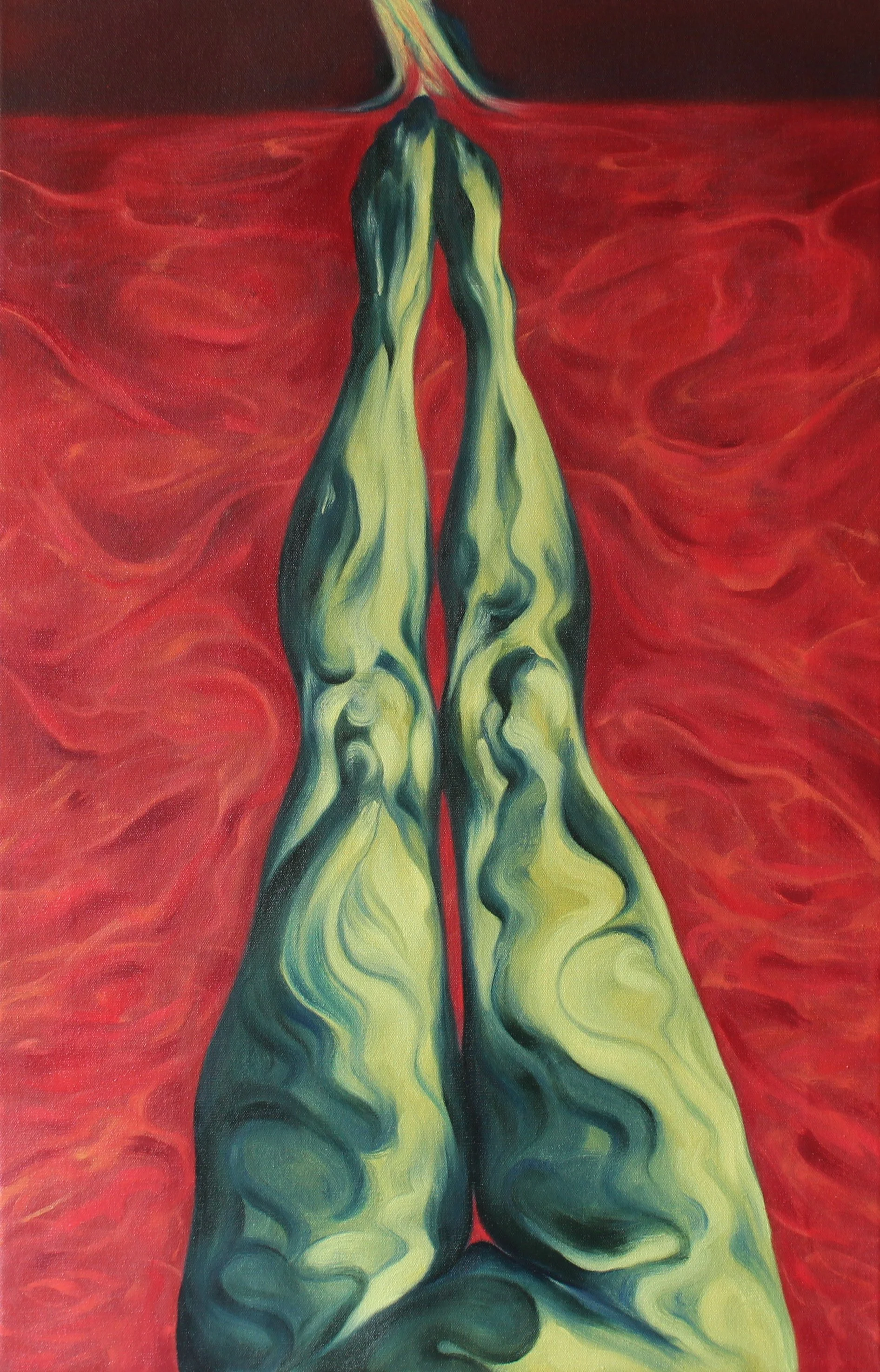 What You Could Not Burn, You Could Not Bury. Oil on canvas, 80x50cm, 2024. 