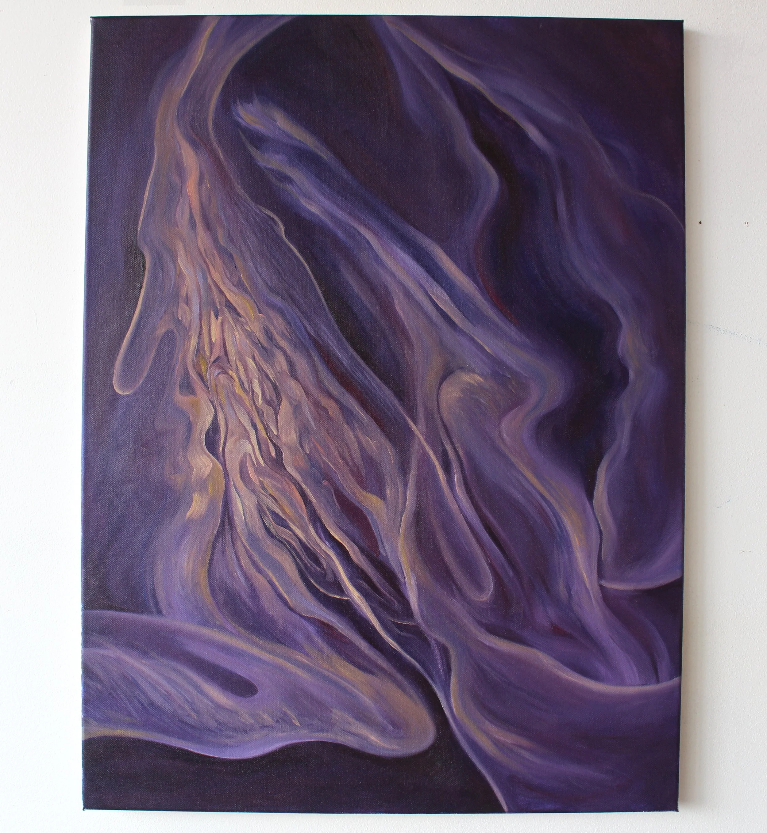 Somewhere Between the Dog and the Wolf. Oil on canvas, 80x60cm, 2023.