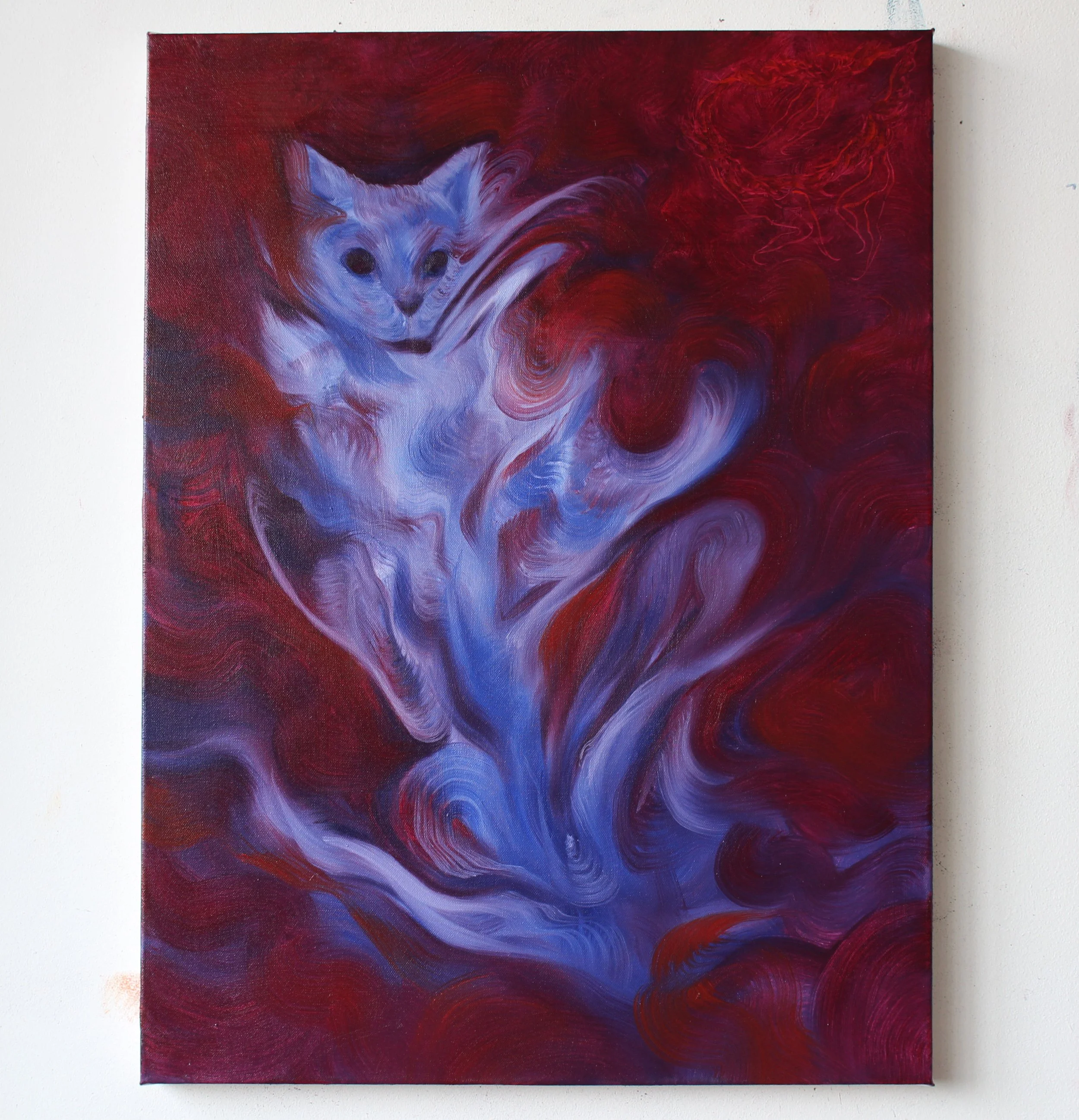 A Mirror for Recluses. Oil on canvas, 80x60cm, 2025.