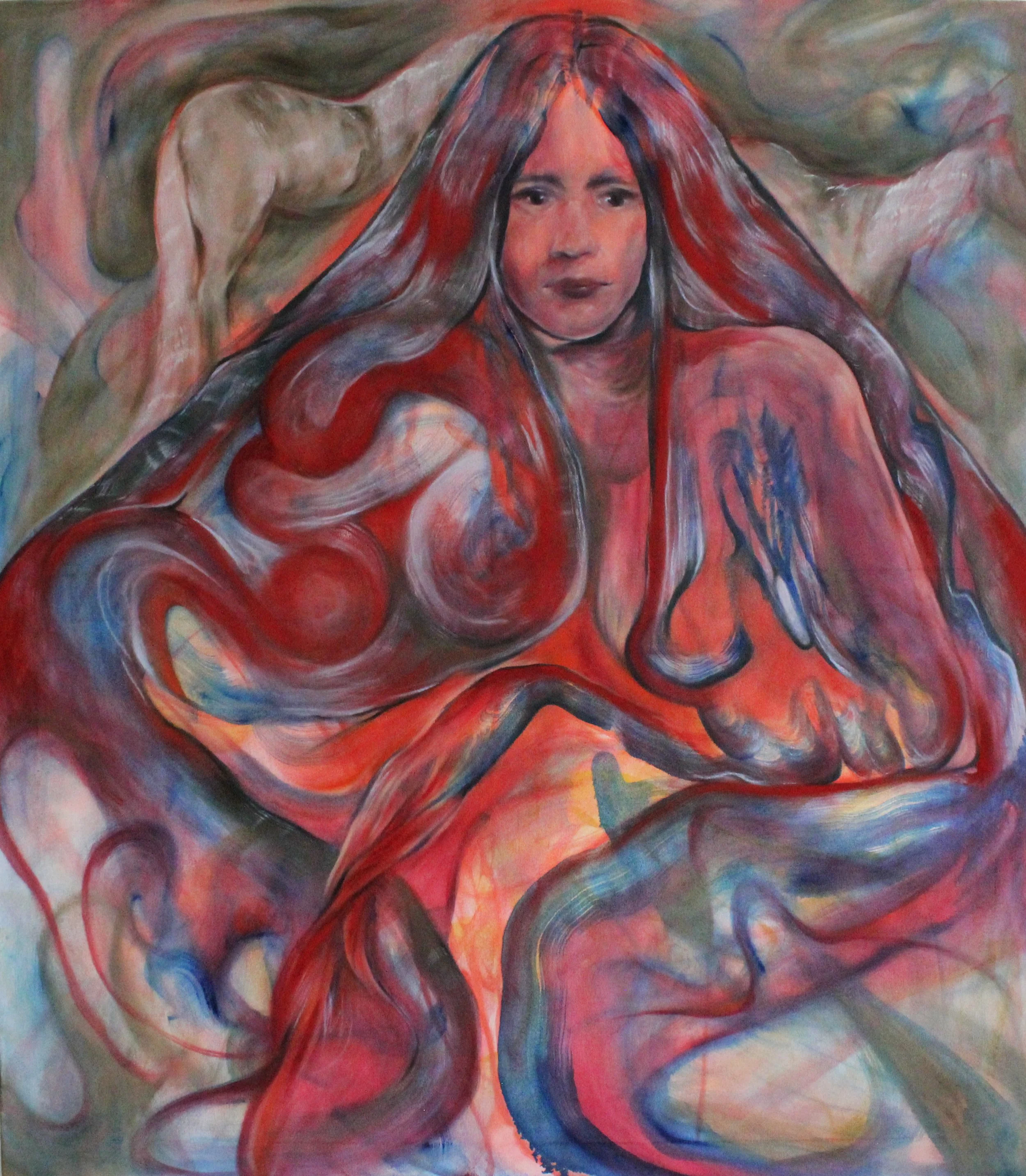 I Have Absorbed the Earth. Oil and soft pastel on canvas, 122x107cm, 2026.