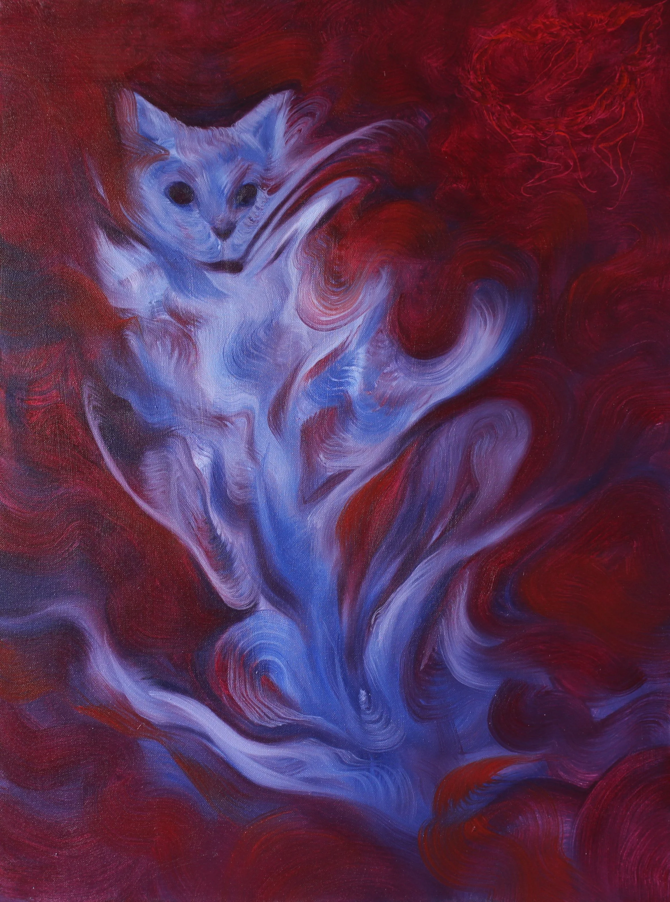 A Mirror for Recluses. Oil on canvas, 80x60cm, 2025.