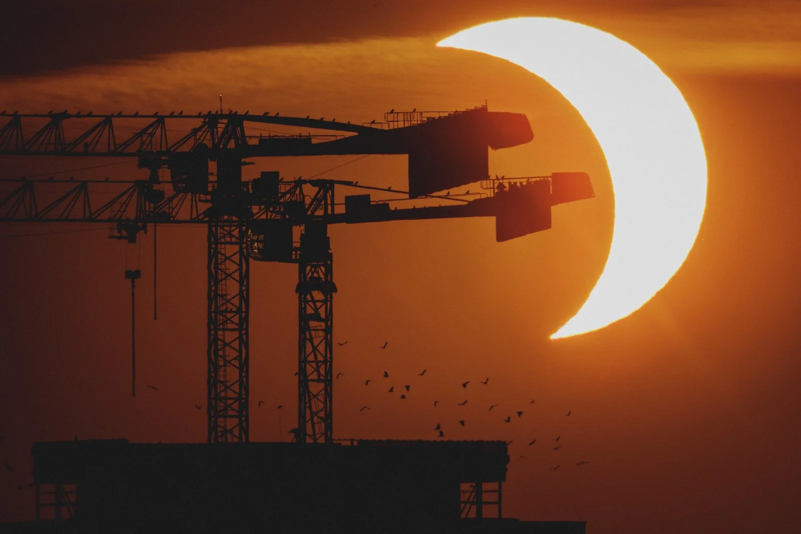 Partielle Sonnenfinsternis in Berlin am 12.08.2026.