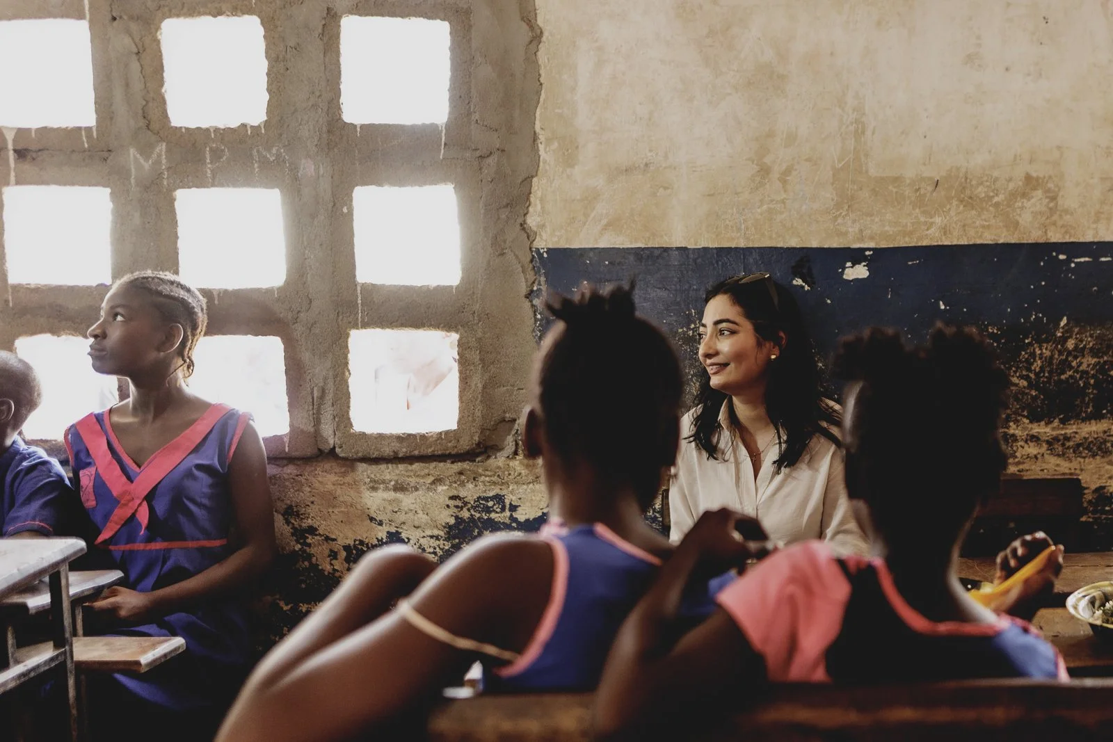 Bundesentwicklungsminister Reem Alabali Radovan besucht eine Schule an in Sierra Leone, Gbinti, 22.01.2026.