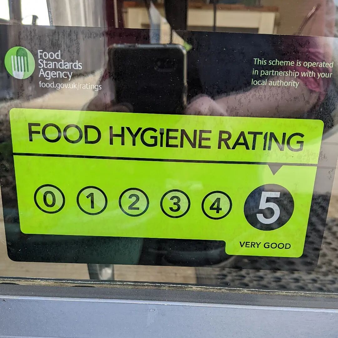Yes we only went and got a 5 ⭐ rating...... Well done everyone..... We love a clean ship🧑&zwj;🍳

#tiptop #cleanlinessisnexttogodliness  #northyorkshiremoorsnationalpark #scarborough #whitby #yorkshirecyclehub #homemadefood #hubtastic #fryupdale #fi