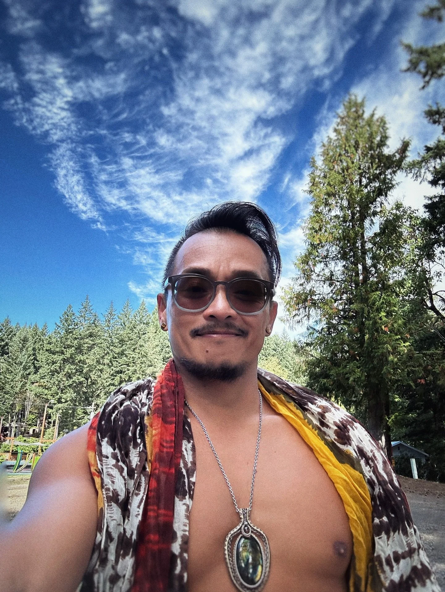 This face reflects what happens when you have a full and satisfying weekend in Nature with the company of 24 other men coming together to experience self care practices, open hearted connections, and living a more free spirited life.
Yoga is not jus