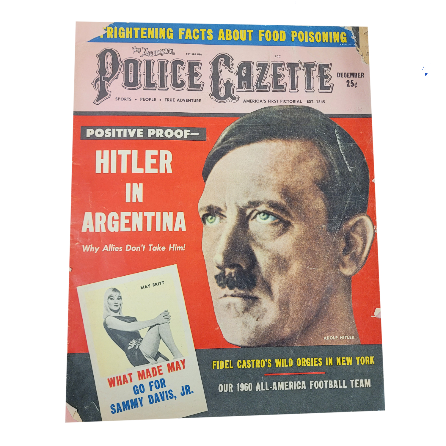 Police Gazette 1960 "Hitler Is Alive" Magazine