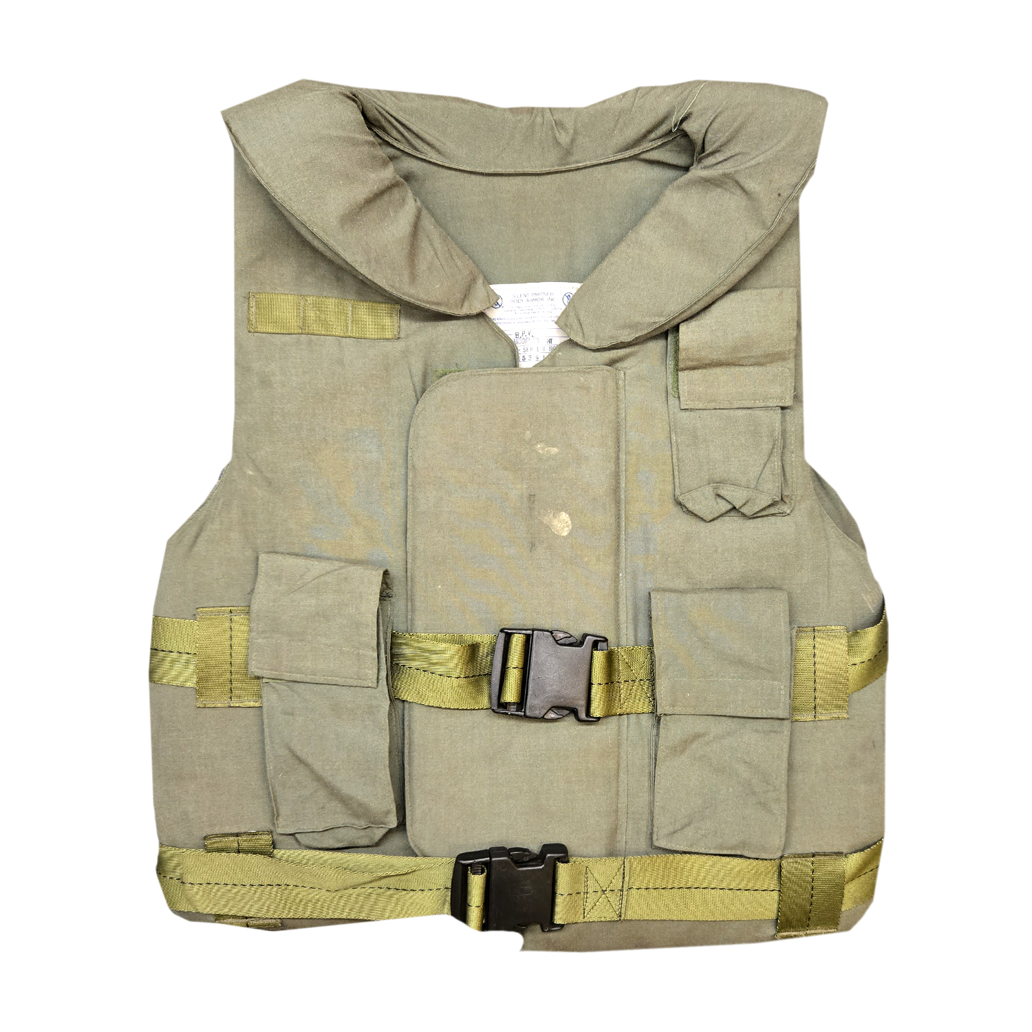 Vintage Silent Partner Body Armor branded Kevlar Vest w/ Inserts