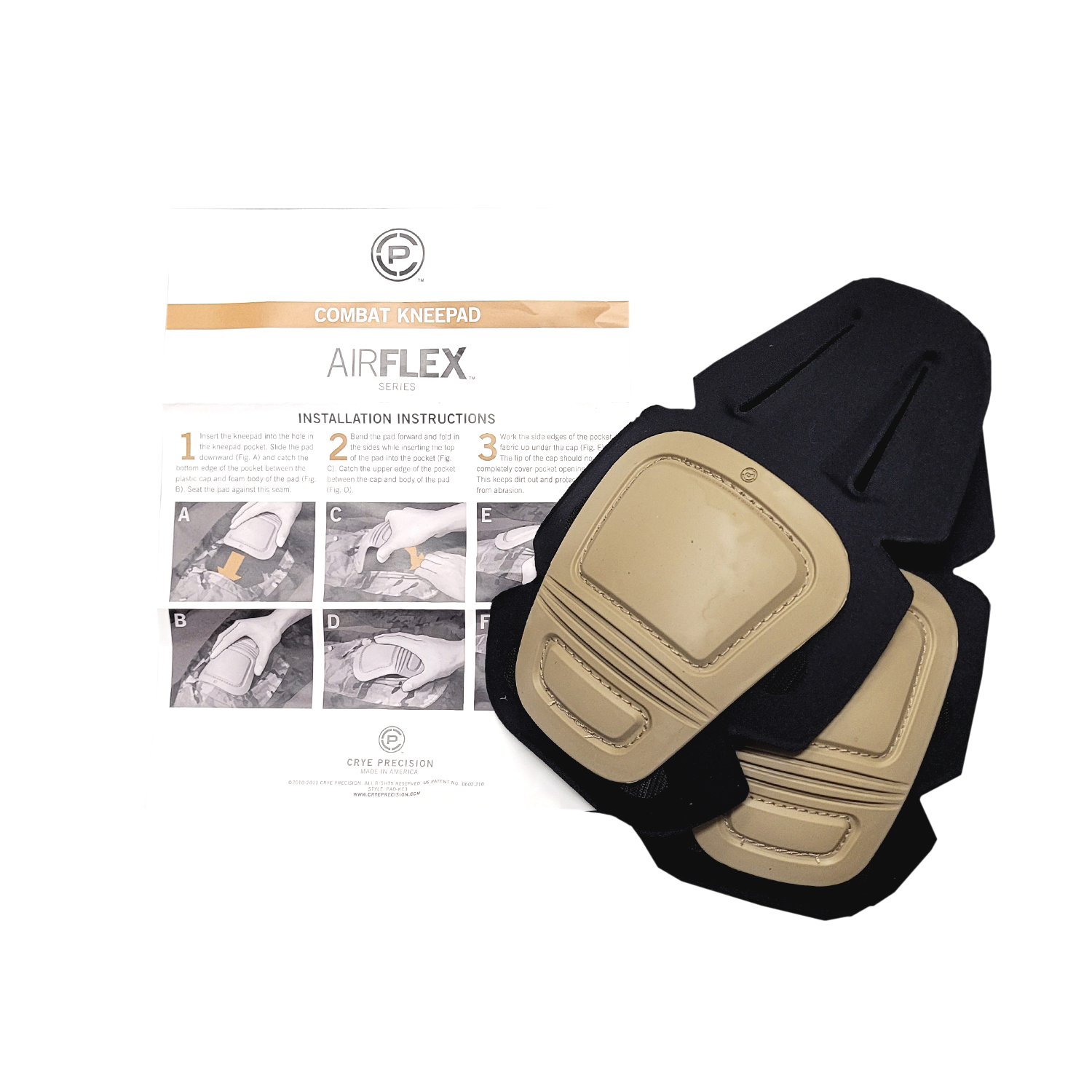 Crye Precision Airflex Combat Kneepads (Tan)