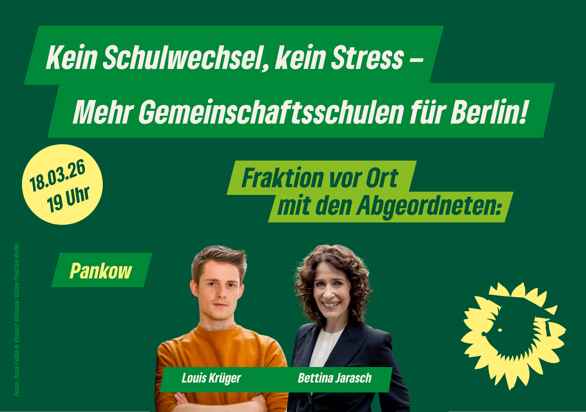 Kein Schulwechsel, kein Stress – Mehr Gemeinschaftsschulen für Berlin! (Fraktion vor Ort in Pankow)