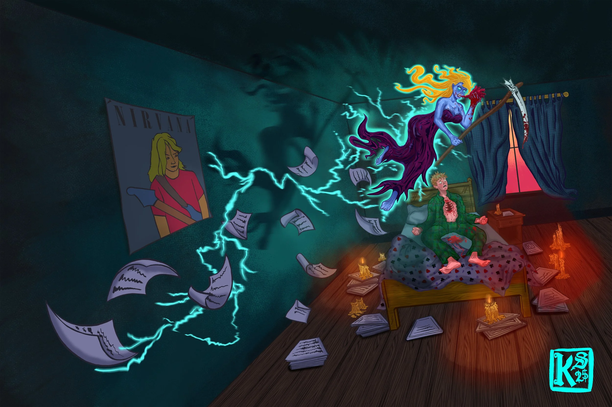 Cover Art work for the Book 
Girls and the demons Deal 
Eric Hollerbach 
Published by Ridiginal 